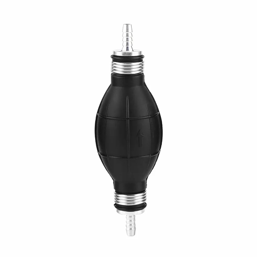 EVGATSAUTO Ręczna pompa paliwa, ręczna pompa strzykowa Typ żarówki Guma i aluminium do wszystkich paliw do łodzi samochodowych Marine zaburtowy, pompa paliwa (12 mm)