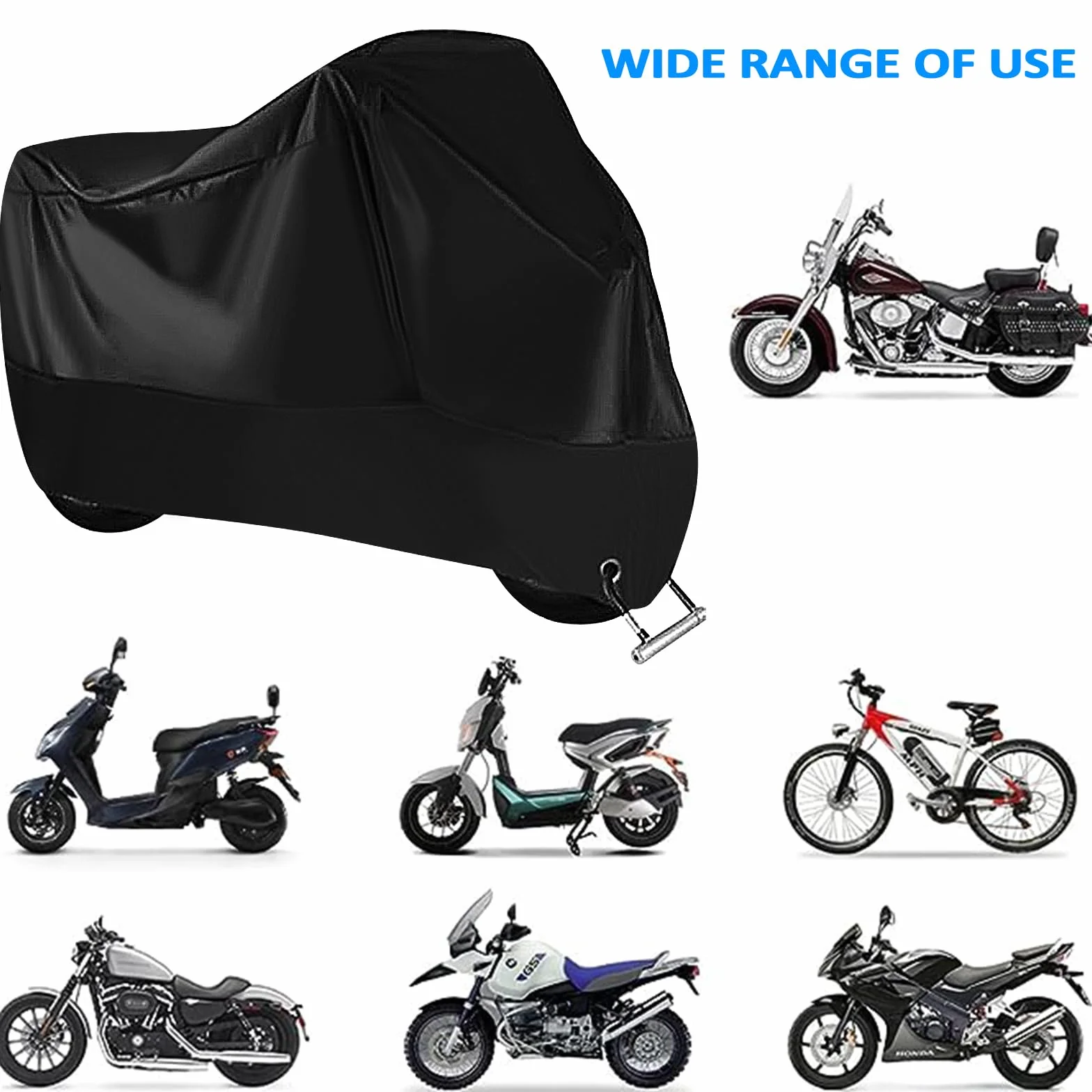 Mesybveo Pokrowiec motocyklowy Zewnętrzny pokrowiec motocyklowy