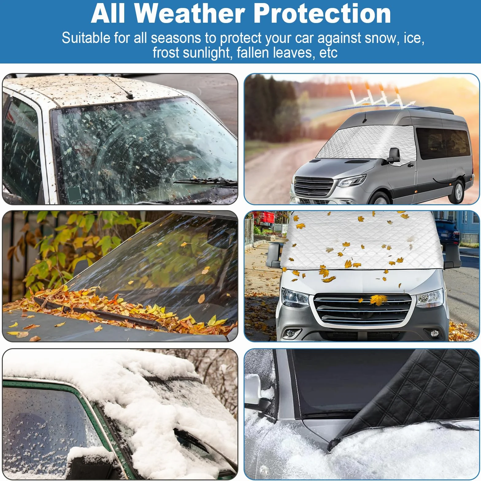 Osłona przedniej szyby do Ford Transit Van MK7 2006-2013 wodoodporna termiczna ochrona przed śniegiem i lodem ochrona przed kurzem ochrona przeciwsłoneczna