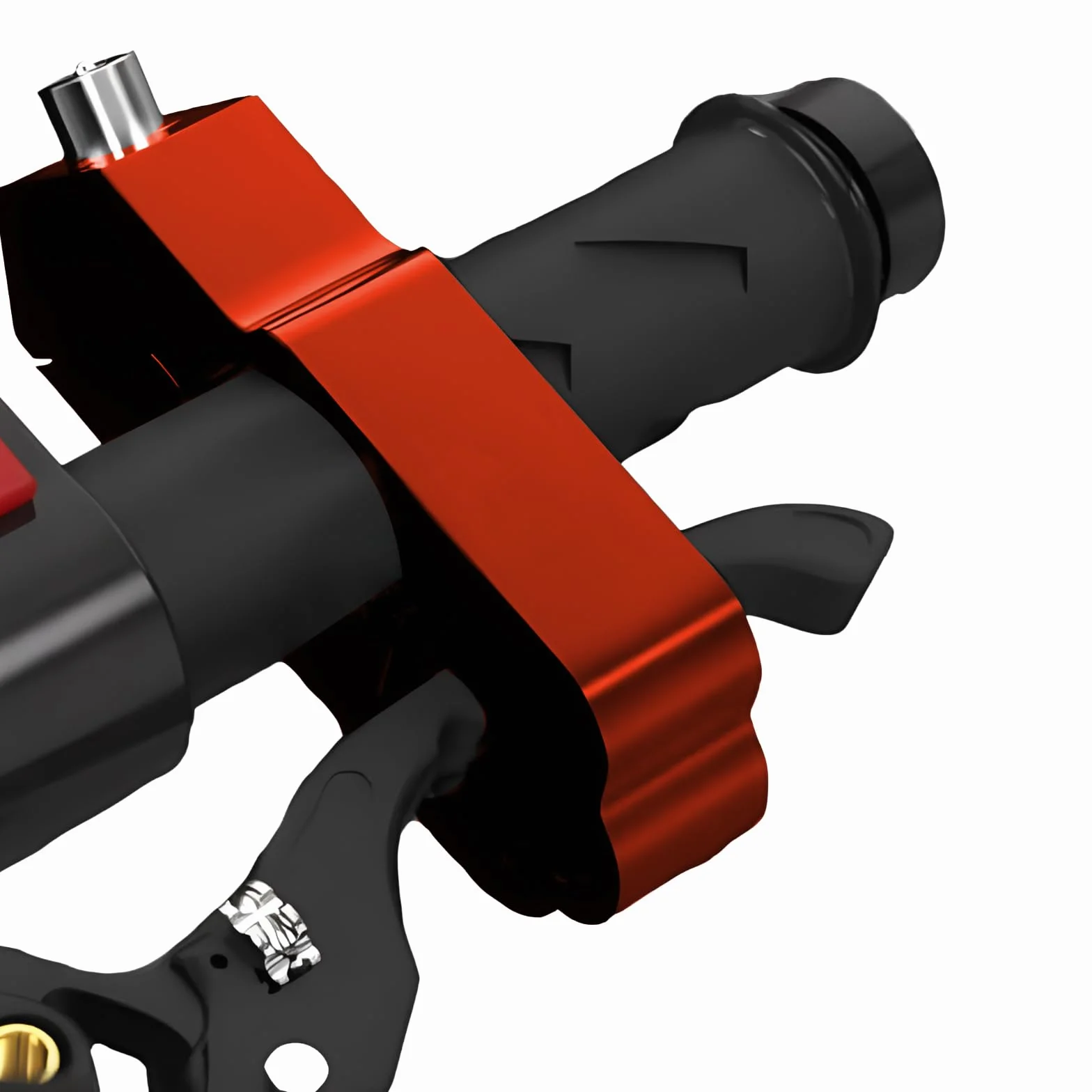 Heavy Duty Motorcycle Lock, Alloy Aluminum Anti-Theft, One Touch Lock Clip for Motorbikes, Scooters, Off-road, Red