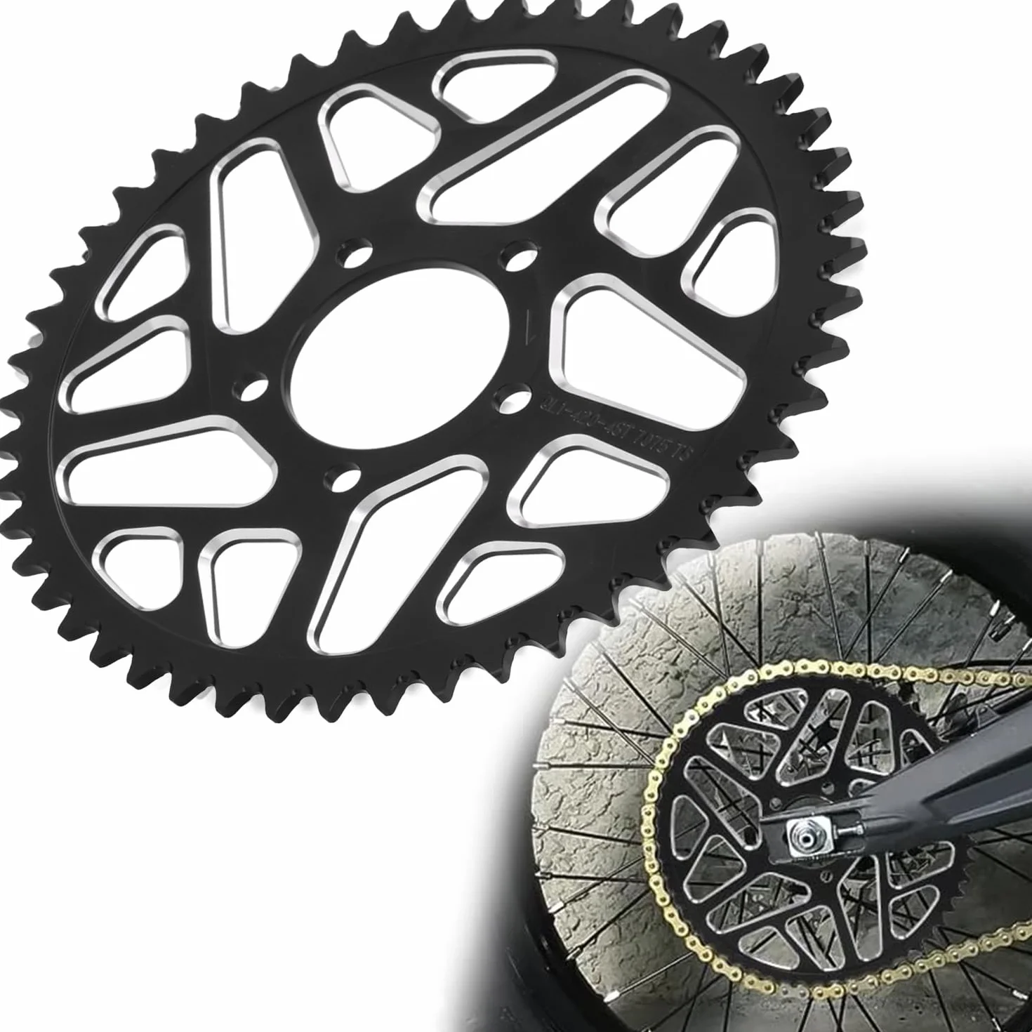 Tylna zębatka motocyklowa 48 zębów aluminium do Sur ron Light Bee X/S Surron X Talaria Sting R MX3/R MX4 Talaria X3 XXX