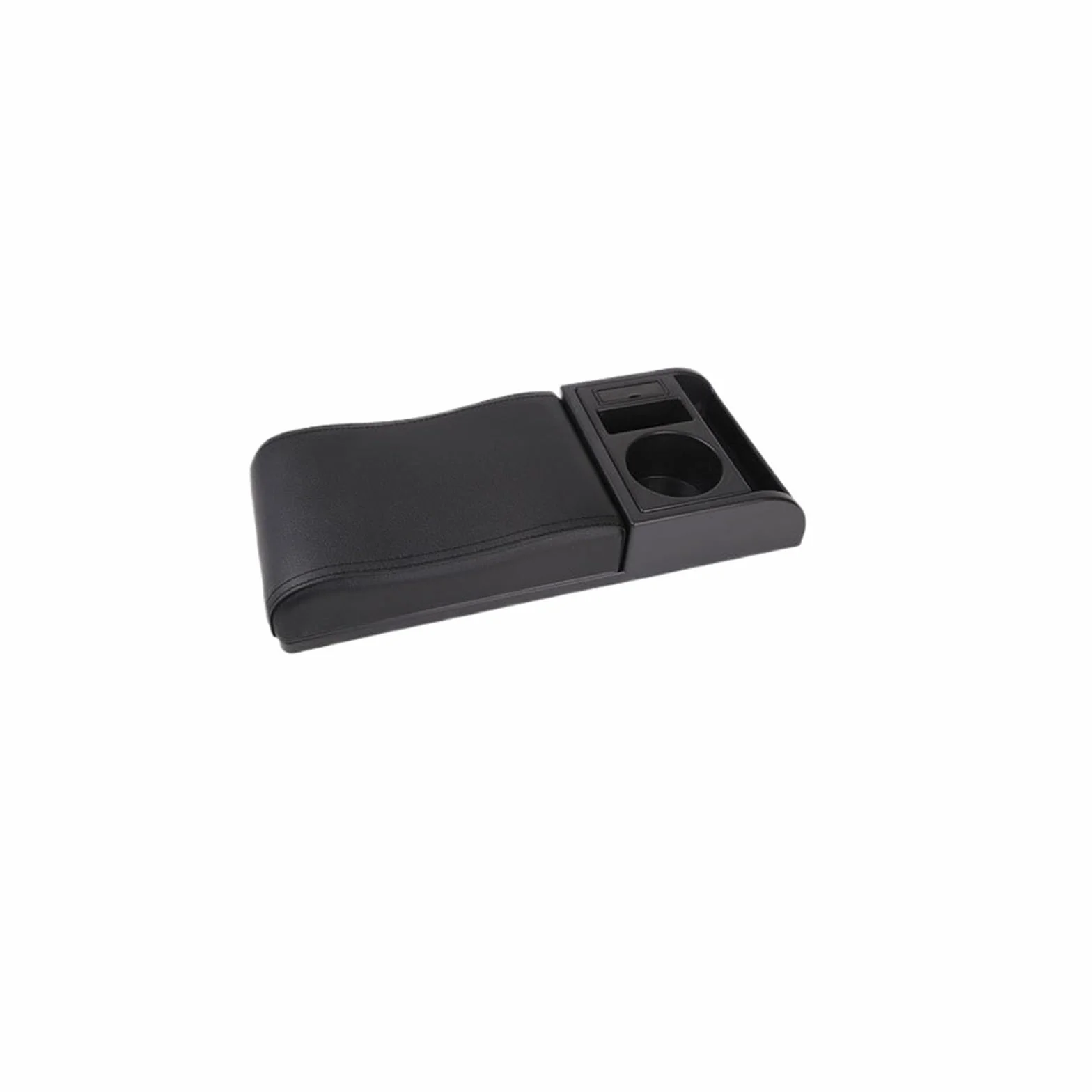 Armsteun Richter Bush Przedłużacz podłokietnika samochodowego Podpórka łokciowa Uniwersalny podłokietnik samochodowy z portami ładowania USB Uchwyt na kubek Regulowana długość(A type Black)