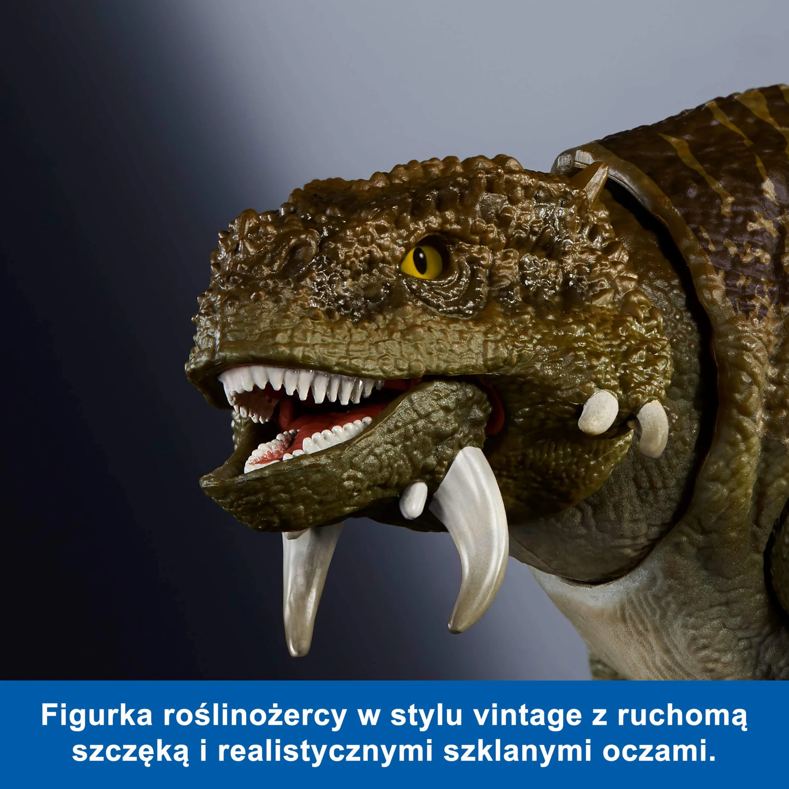Mattel Jurassic World Kolekcja Hammonda Skutozaur Figurka dinozaura premium ze szklanymi oczami i 14 ruchomymi punktami, zabawka dinozaur dla dzieci od 8 roku życia i kolekcjonerów, JDJ08