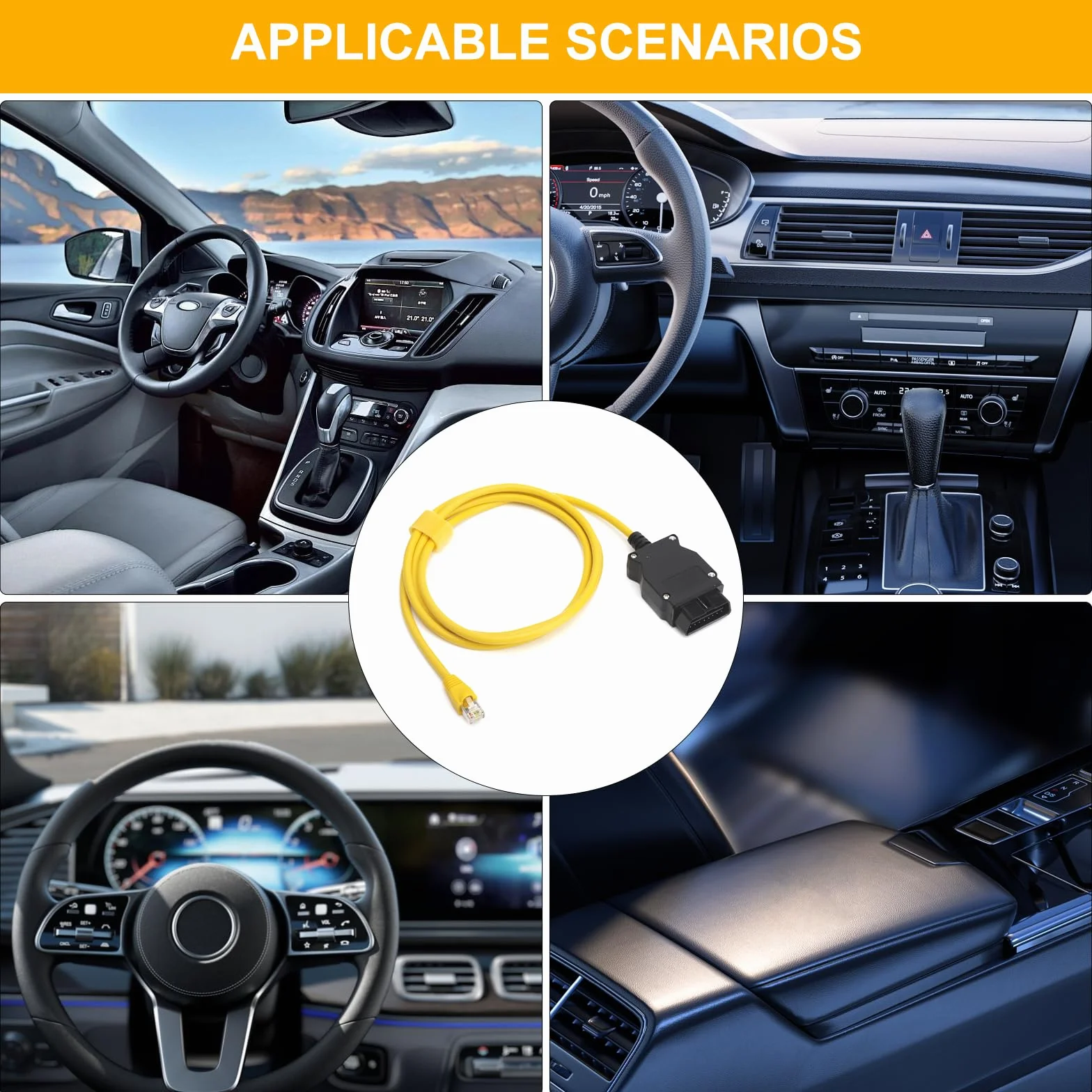 ENET kabel OBD2 do BMW serii F – kodowanie P&P z adapterem Ethernet, kompatybilny z E-SYS, interfejs ICOM do ukrytych funkcji pojazdu – profesjonalny kabel diagnostyczny dla F20, F30, F10