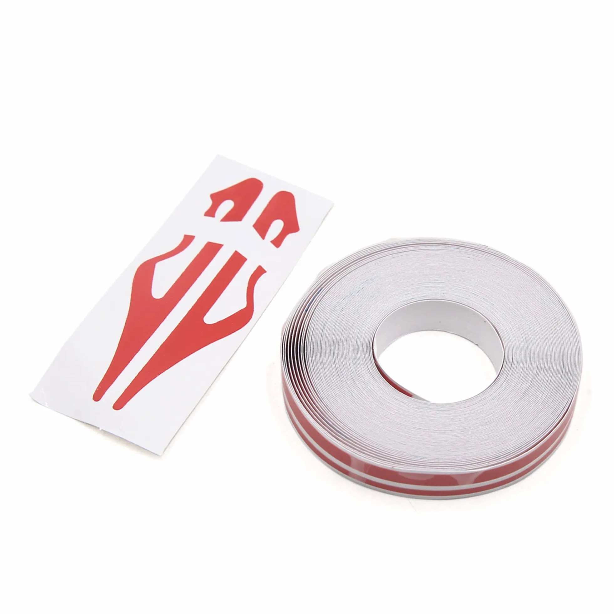 sourcing map 12 mm winylowe paski paski podwójna linia taśma samoprzylepna Auto Decal naklejka czerwona