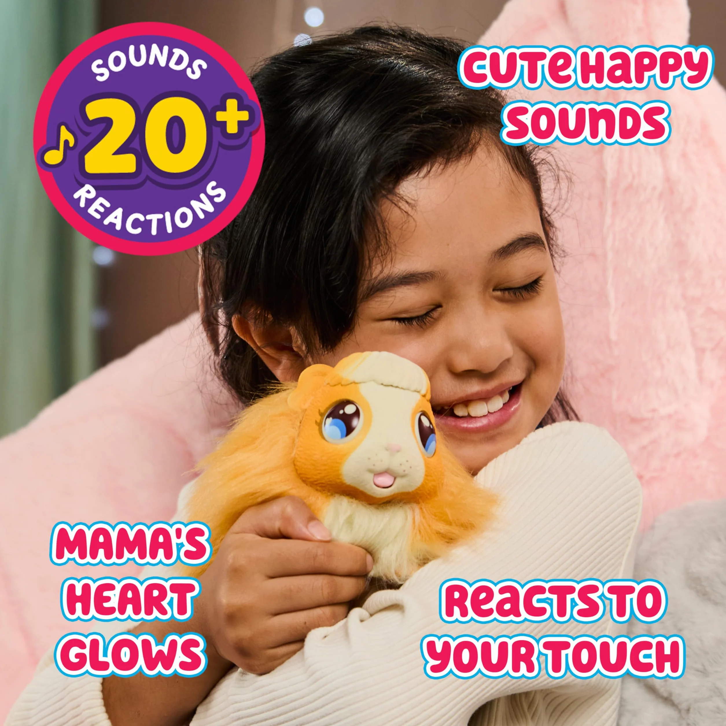 Little Live Pets - Mama Suprise Hamster Playset - 1 Mama, 3 Babies - Interactive Toy.