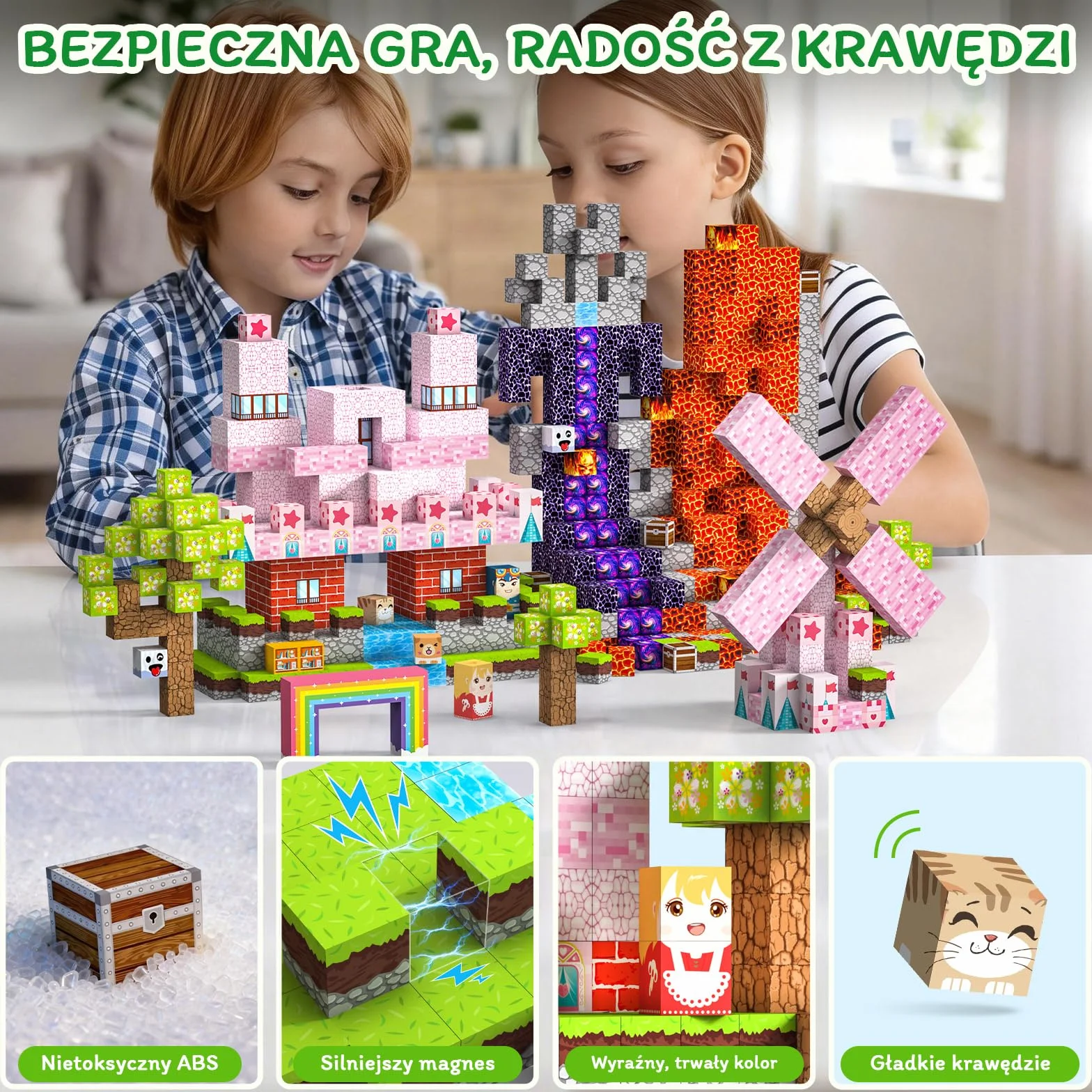 Klocki Magnetyczne 150 PCS 2CM, 3+ Zabawki sensoryczne STEM Montessori, Magnetyczne Klocki dla 3 4 5 6 7 8 9 10 11 12 8-12 lat Chłopcy i dziewczynki Prezenty urodzinowe