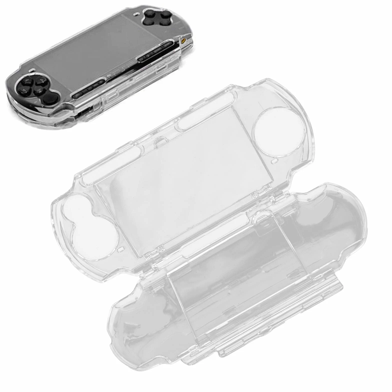 PSPCase psp case Universal Protective Case, Stylish zapobiegają Szorszowi przezroczystą przezroczystą skorupę ochronną z Wspornikiem Filmowym dla PS P, Actionkameraväskor
