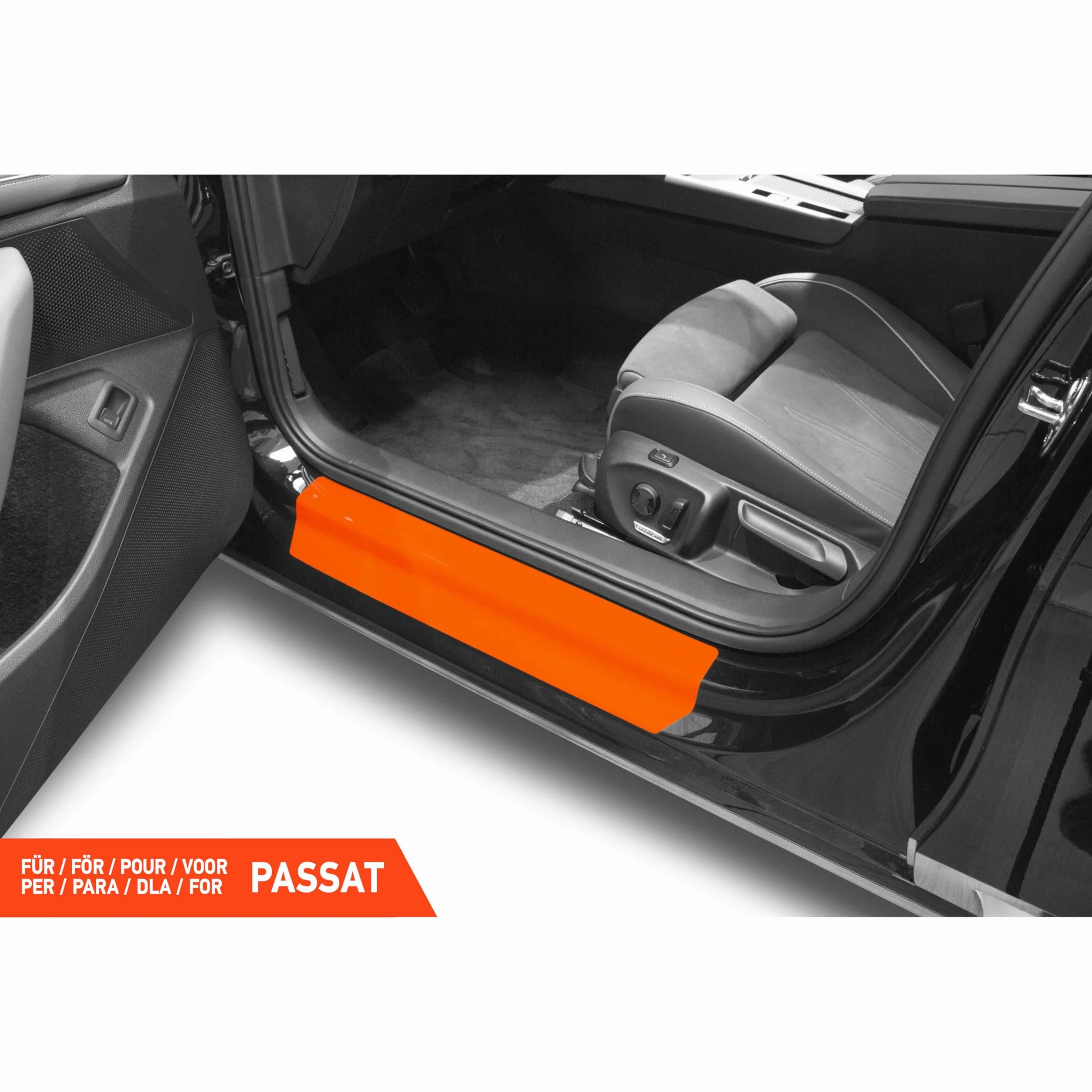 Luxshield folia ochronna progów kompatybilny z VW Passat B9 3J I 2024-2026 - akcesoria, listwy ozdobne, folia ochronna na lakier - przezroczysty błyszczący