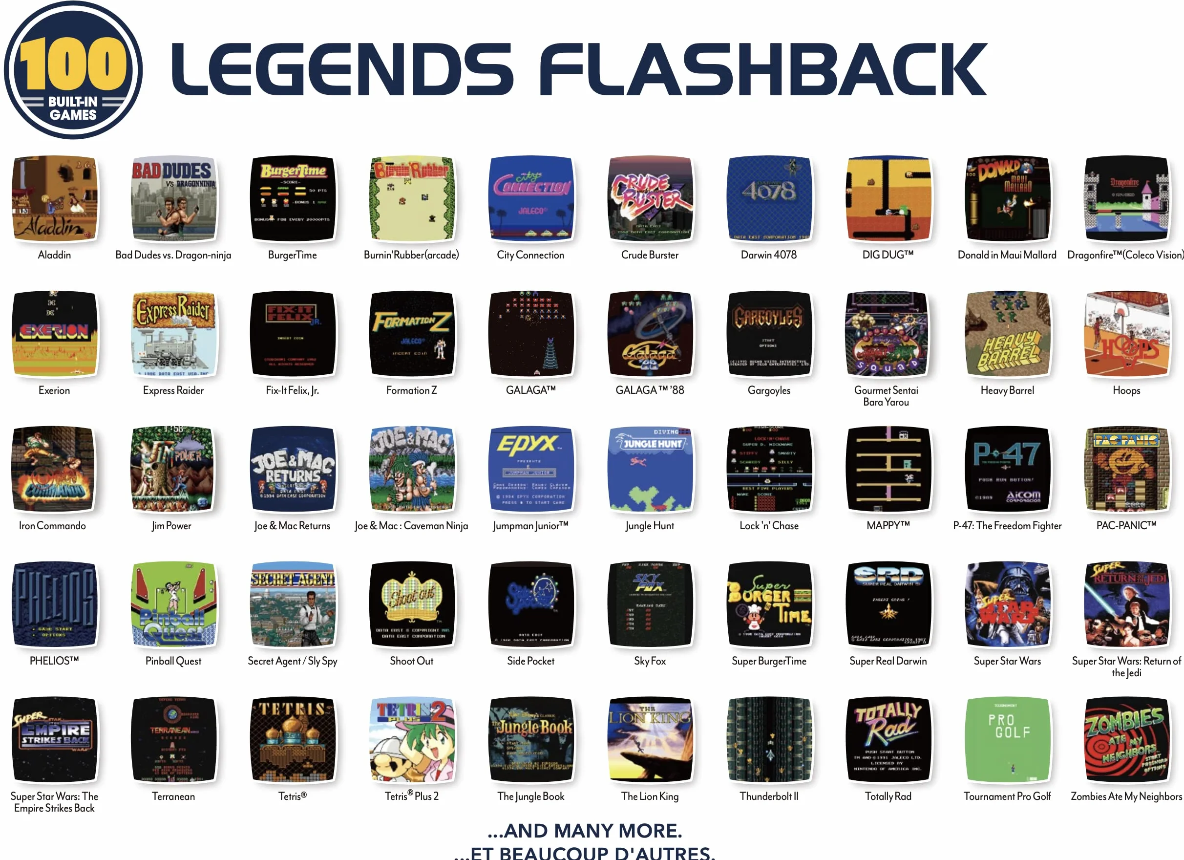 Legends Flashback Edition 2022 - konsola do gier retro - 100 gier w zestawie
