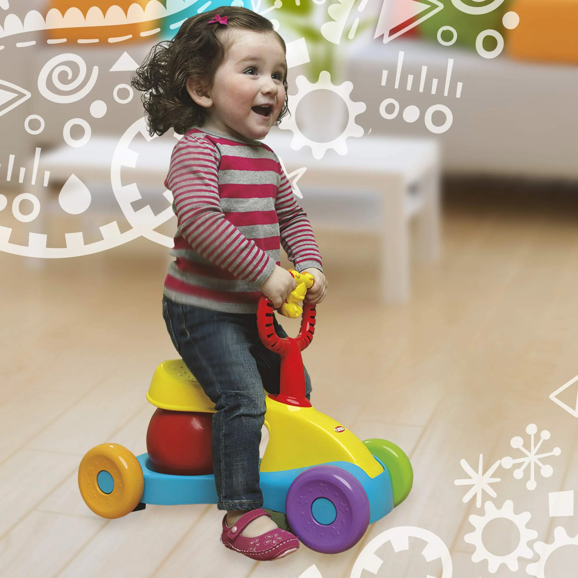 Playskool, wózek mały skok, zabawka spacerowa dla maluchów, od 12 miesięcy (ekskluzywny Amazon)