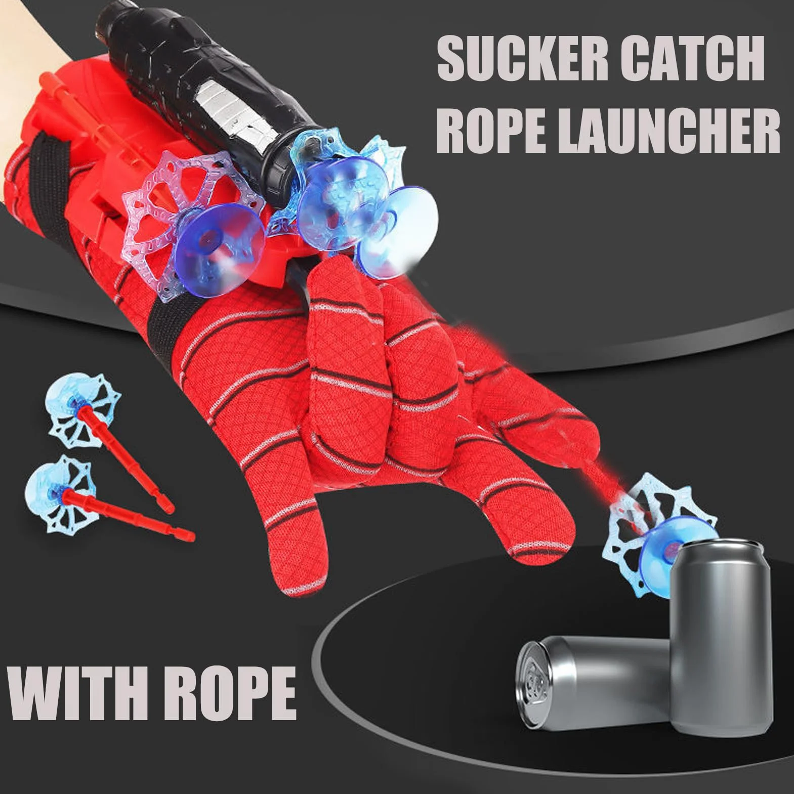 Super Spider Launcher, zestaw 2 rękawic dla dzieci, pająk bohater, rękawice Spiderman, Web Shooter, zabawka na nadgarstek, zestaw zabawek do cosplay