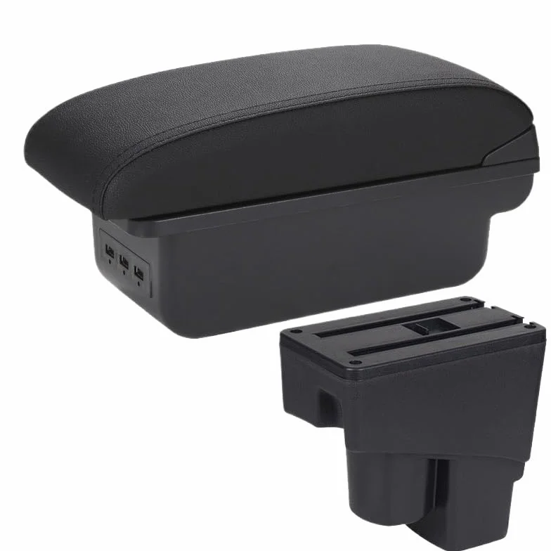 Armsteun Richter Bush Pasuje do podłokietnika samochodowego Honda Jazz 2003-2007 Arm Storage Box Car Accessories(B2 Black line 3USB)