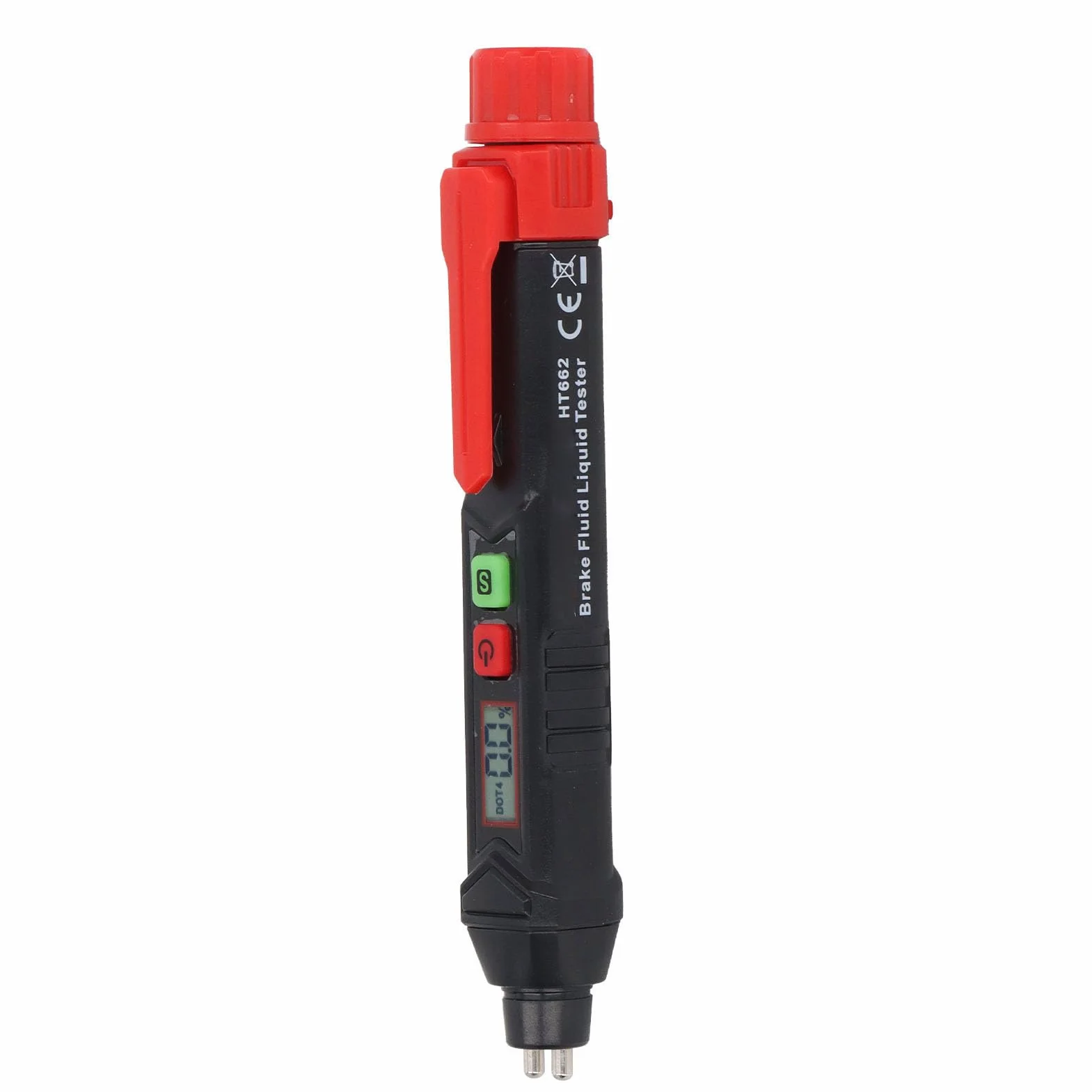 HT662 Tester Cieczy w Płynie Hamulcowym Pen Detektor Wilgoci Oleju Zakres Wykrywania ABS 0% do 4% Narzędzie Diagnostyczne do Pojazdów Samochodowych ≤95%