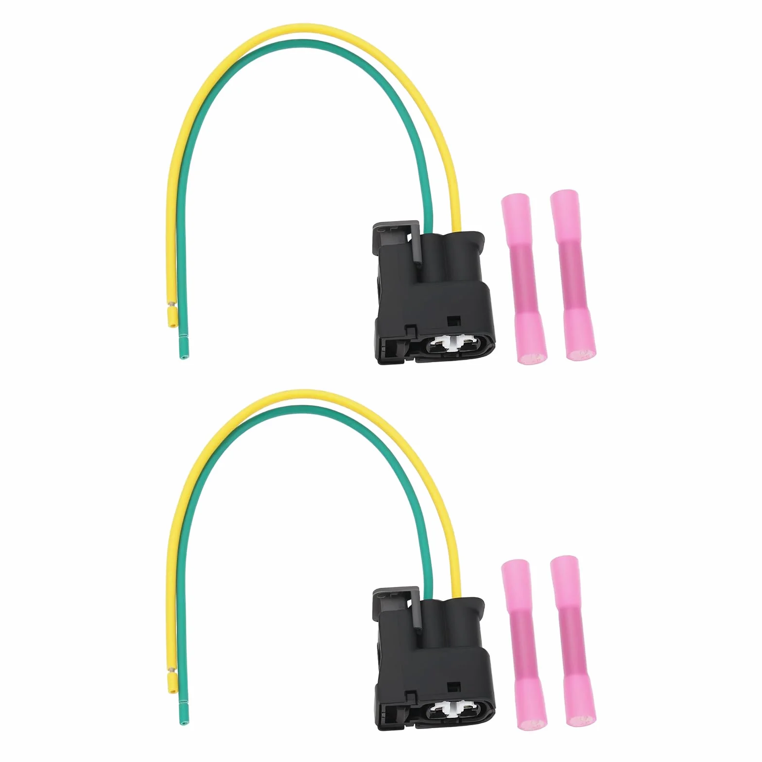 2-pinowe złącze cewki zapłonowej kompatybilne z Renault Avantime DE0, kompatybilne z Clio II BB0, długość żyłki 15 cm, 26,4 x 24,1 mm, z 4 zaciskami dwubiegunowymi złączem cewki
