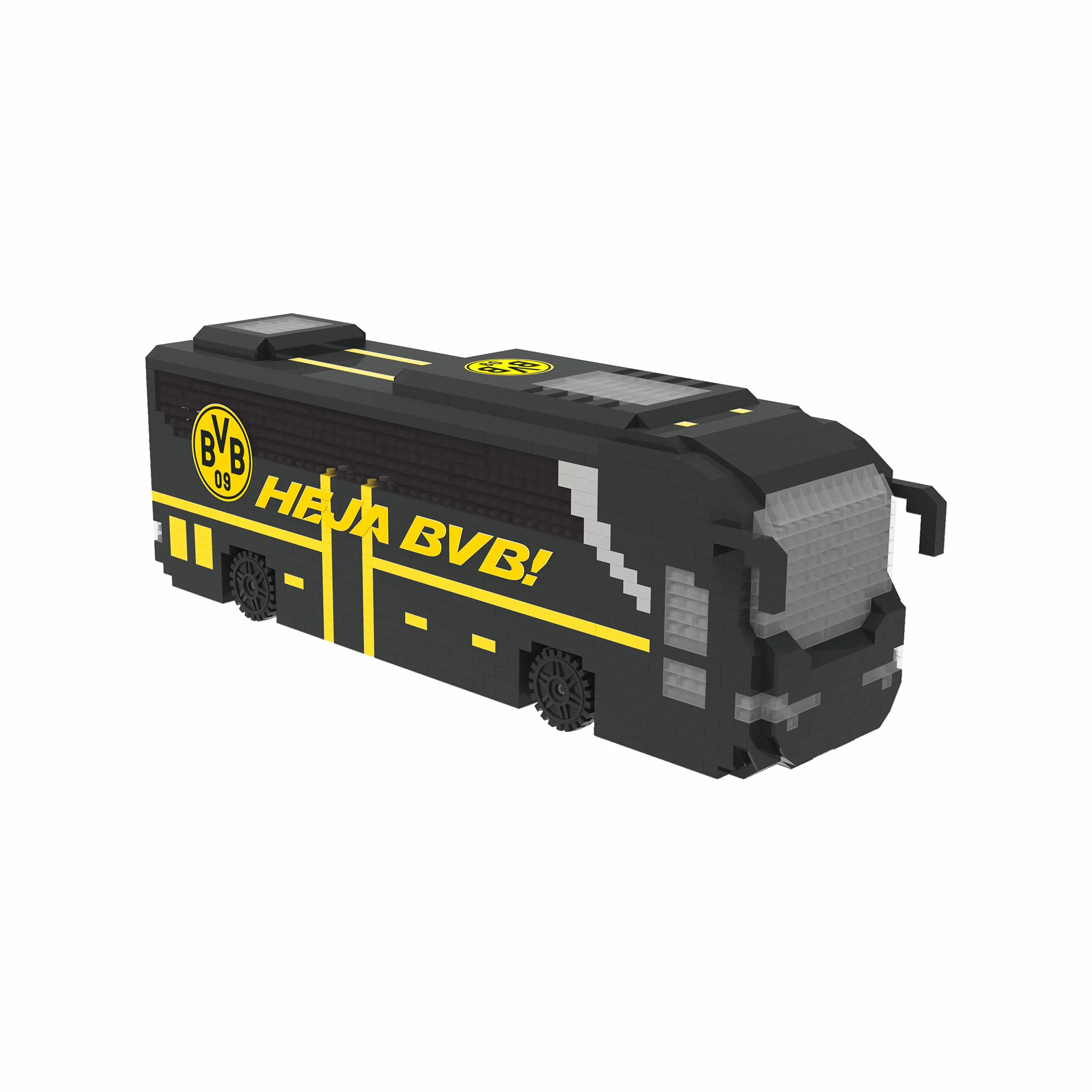FOCO Oficjalny produkt na licencji Borussia Dortmund BRXLZ 3D Bricks Team Team Piłka nożna Zabawka konstrukcyjna Model