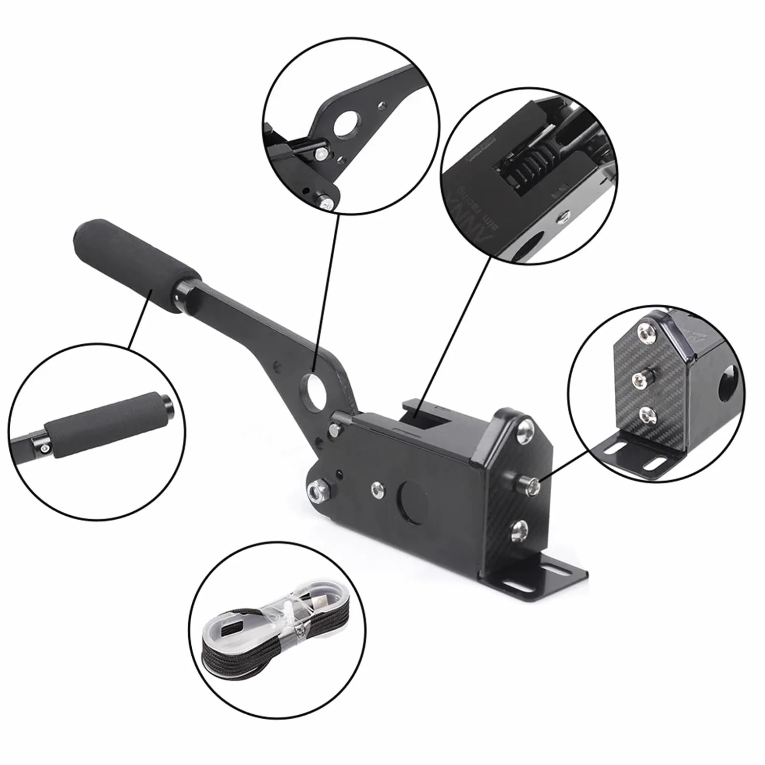 Dźwignia Hamulca Ręcznego płyta do hamulca ręczne Układ hamulcowy Hamulec ręczny Do Logitech G29/g27/g25 PC 14bit Czujnik Halla USB SIM Wyścigi Do gier wyścigowych T300 T500 Hydrauliczny hamulec ręcz