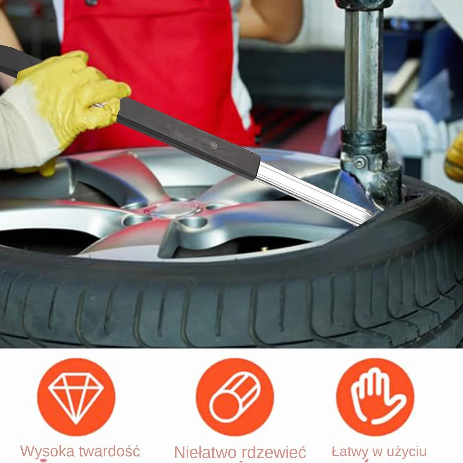 Tire Iron Spoons, Pry Tool Tire Bar, Tire Changing Tool, Flat Crowbar, Straight Tire Lever Auto Maintenance Enhances Efficiency Easy to Use Adds Convenience Low Maintenance Unique Design Safe for Use