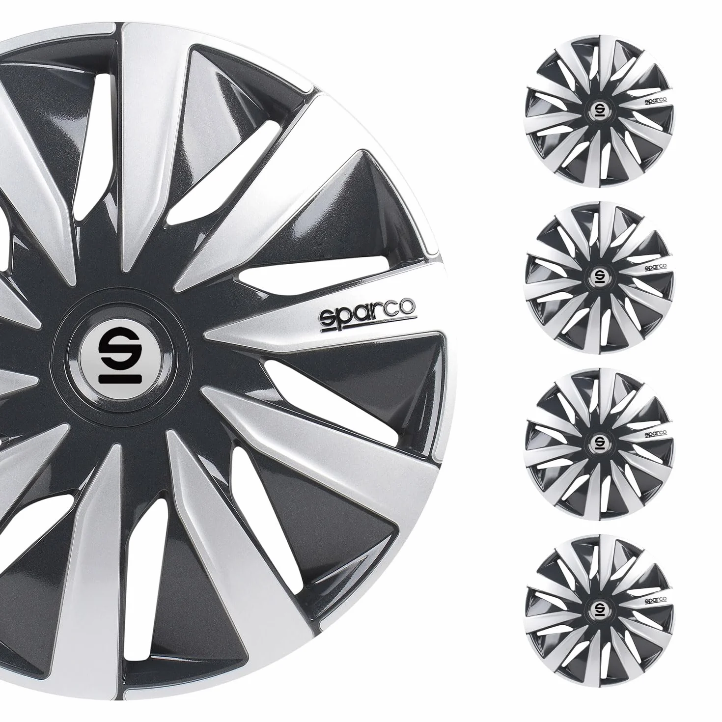 SPARCO SPC1691GRSV Zestaw Kołpak szary/srebrny