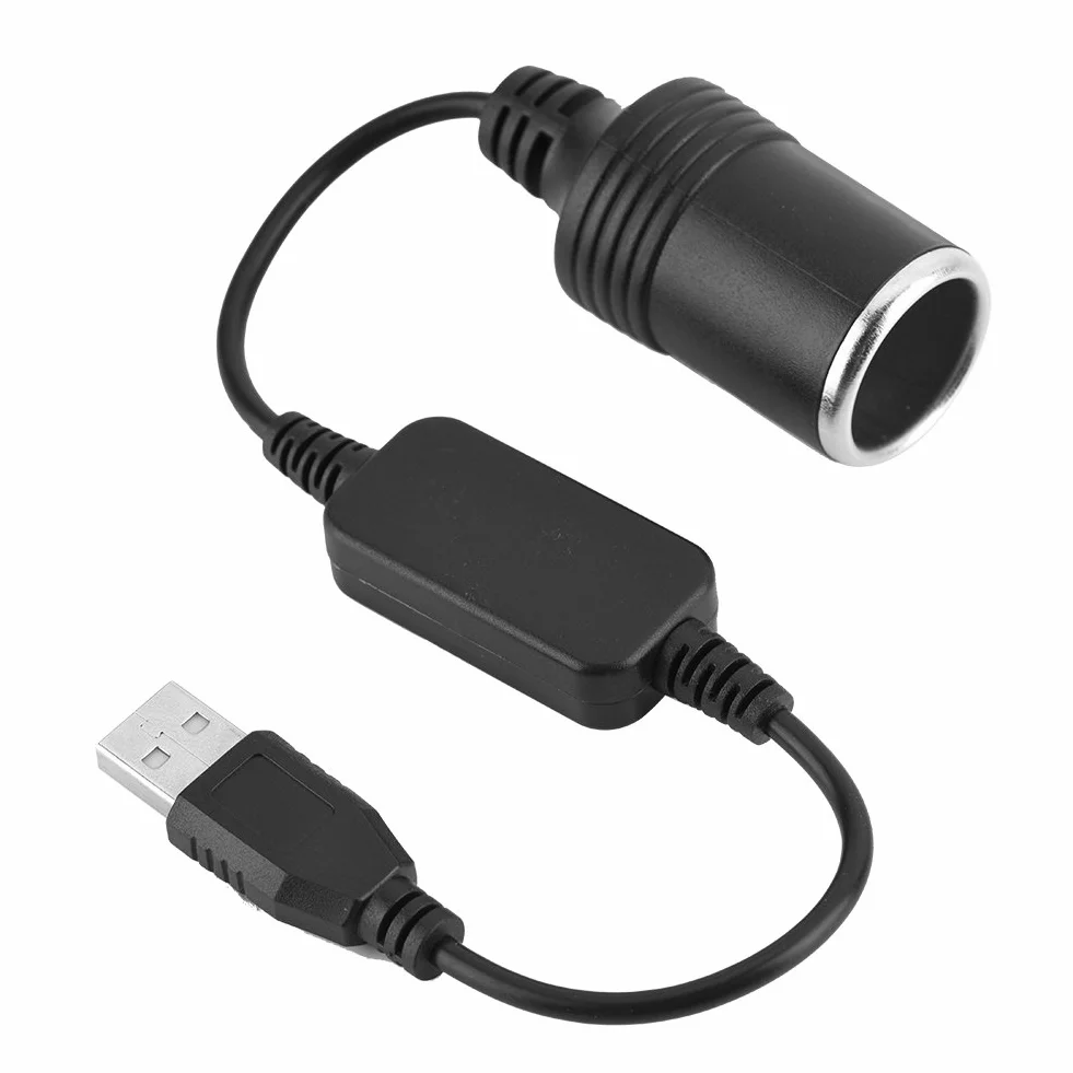 Adapter Port USB 12V do Zapalniczki Samochodowej 5V USB A Męski na Gniazdo Żeński Konwerter