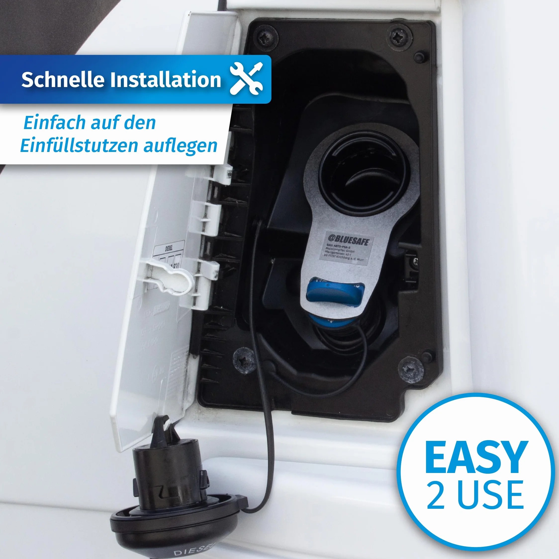 AdBlue Zabezpieczenie korka wlewu paliwa Boxer AdBlueSafe czarne