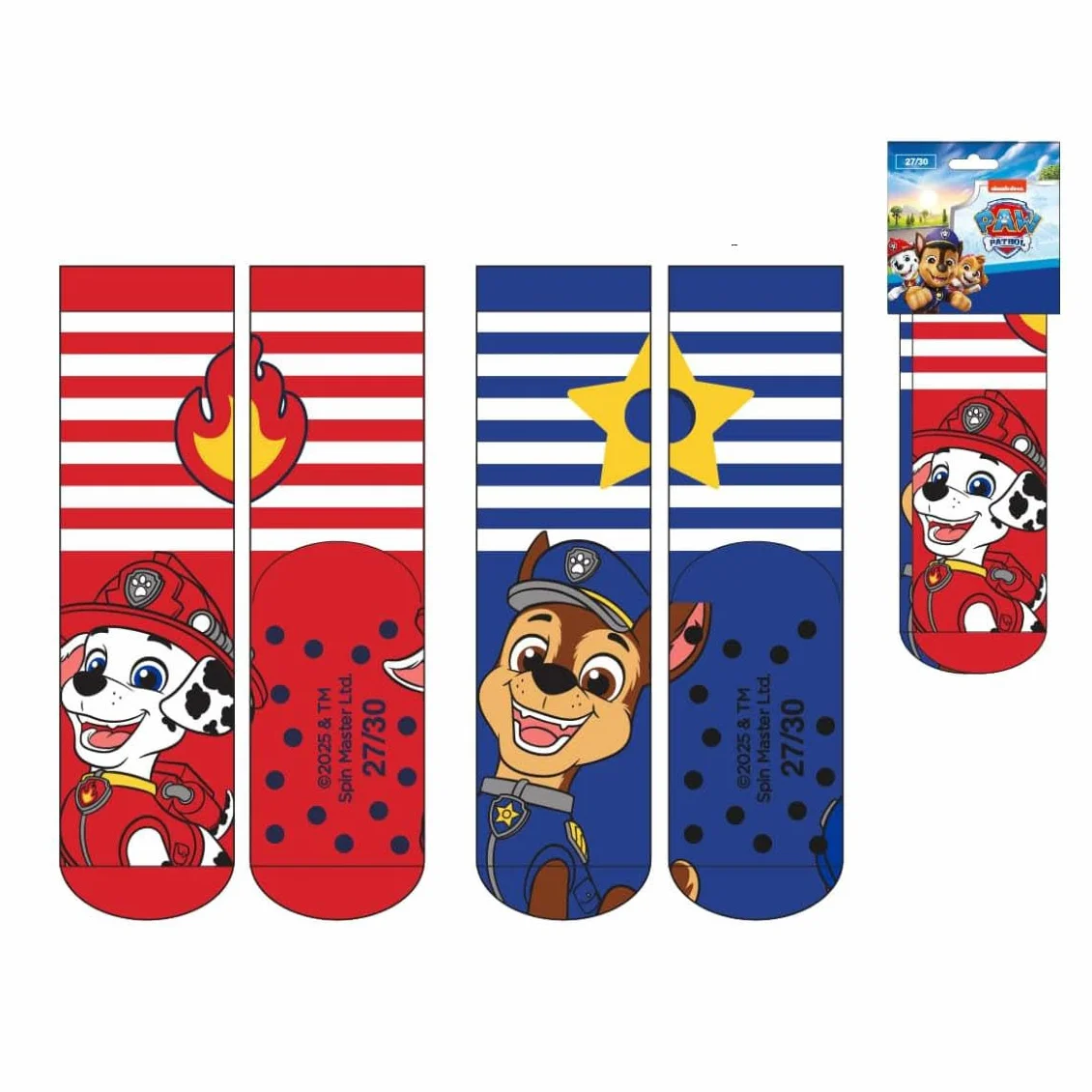 CERDÁ LIFE'S LITTLE MOMENTS Antypoślizgowa bezpieczna konstrukcja | Skarpetki Paw Patrol Wygodne Aplikacje (2 sztuki) Unisex Dzieci, psi patrol, 23-26 EU