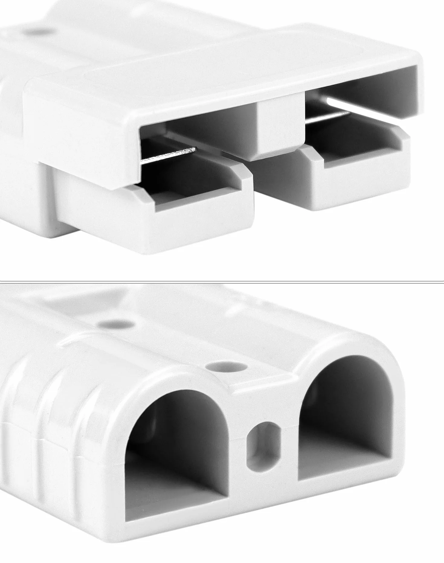 QWORK® 10 zestaw złączy do akumulatorów 50A 600V, szybkozłącze wtykowe do akumulatorów do wózków widłowych, przyczep kempingowych, samochodów, łodzi