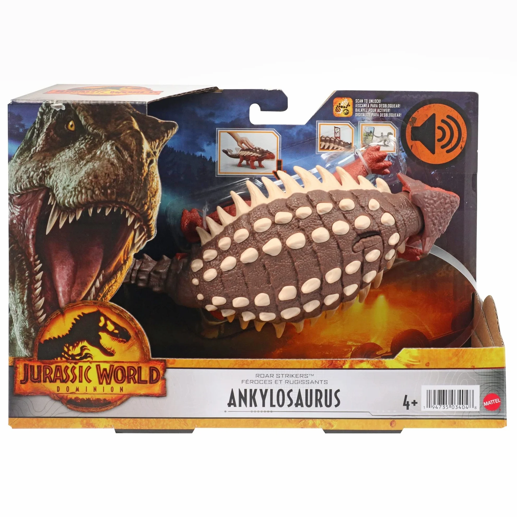 Jurassic World Ankylozaur Dziki ryk Figurka dinozaura HDX36