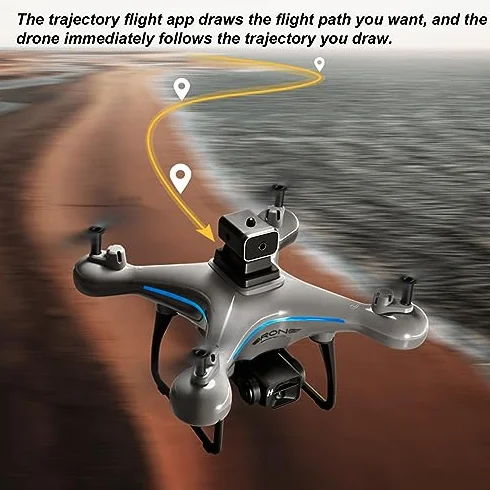 Dron KY102 RC, Podwójny Aparat 4K HD, Dron do Fotografii Lotniczej z 50-krotnym Zoomem i Inteligentnym Zawisaniem, 1800 MAh, 4-kierunkowe Unikanie Przeszkód, Obrót o 360°,