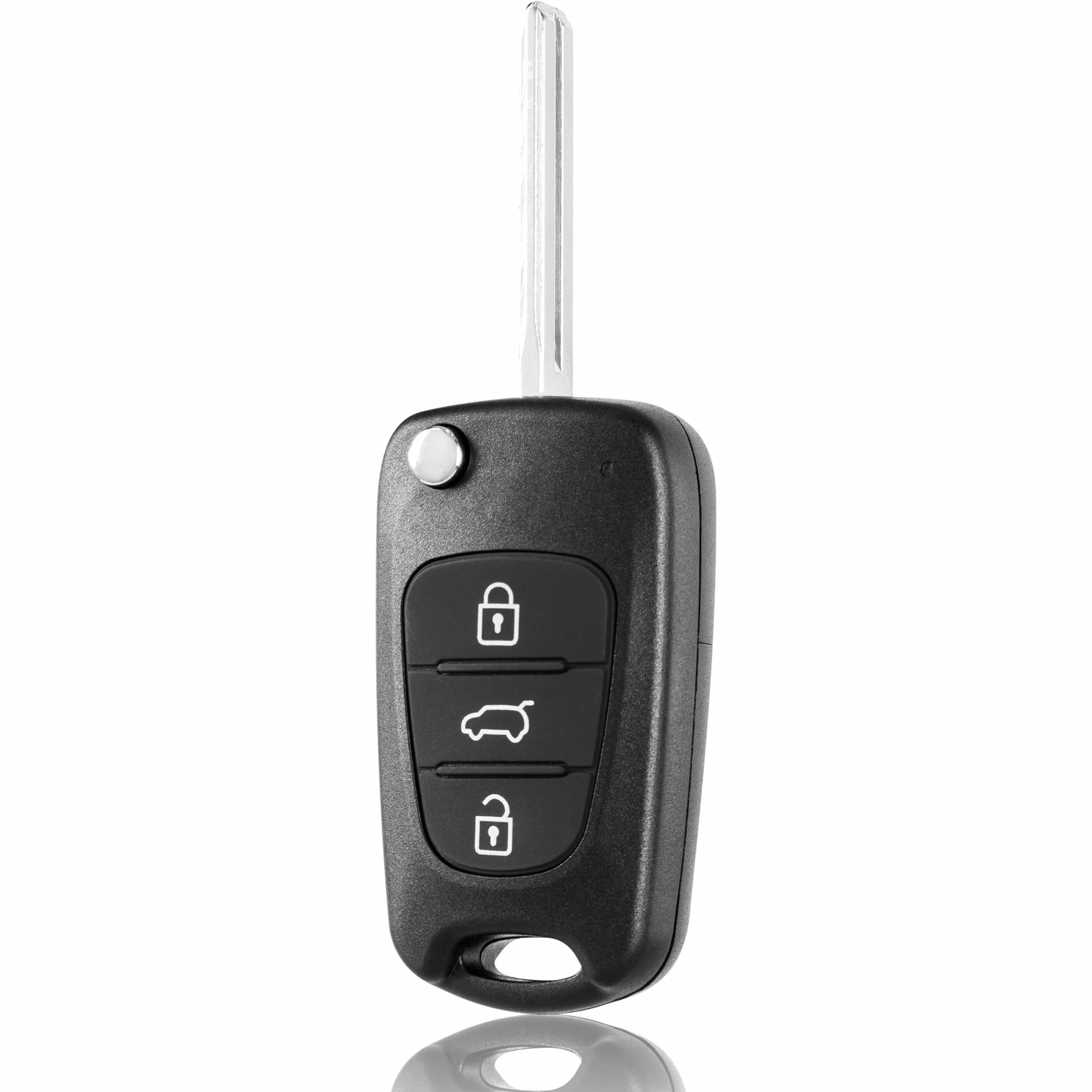 FINTERRY Obudowa Kluczyka Samochodowego – Pasuje do Hyundai i10 i20 i30 ix20 ix35 Elantra Veloster Tucson i Kia Rio Ceed ProCeed Carens Picanto Sorento Sportage Soul Venga – Etui na Kluczyk