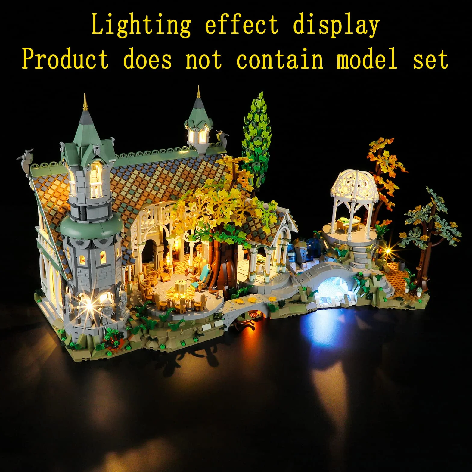 GEAMENT Oświetlenie LED Kompatybilne z LEGO WŁADCA PIERŚCIENI: RIVENDELL™ Icons 10316 Model do Składania Klocków (Zestaw Modeli Niezawarty)