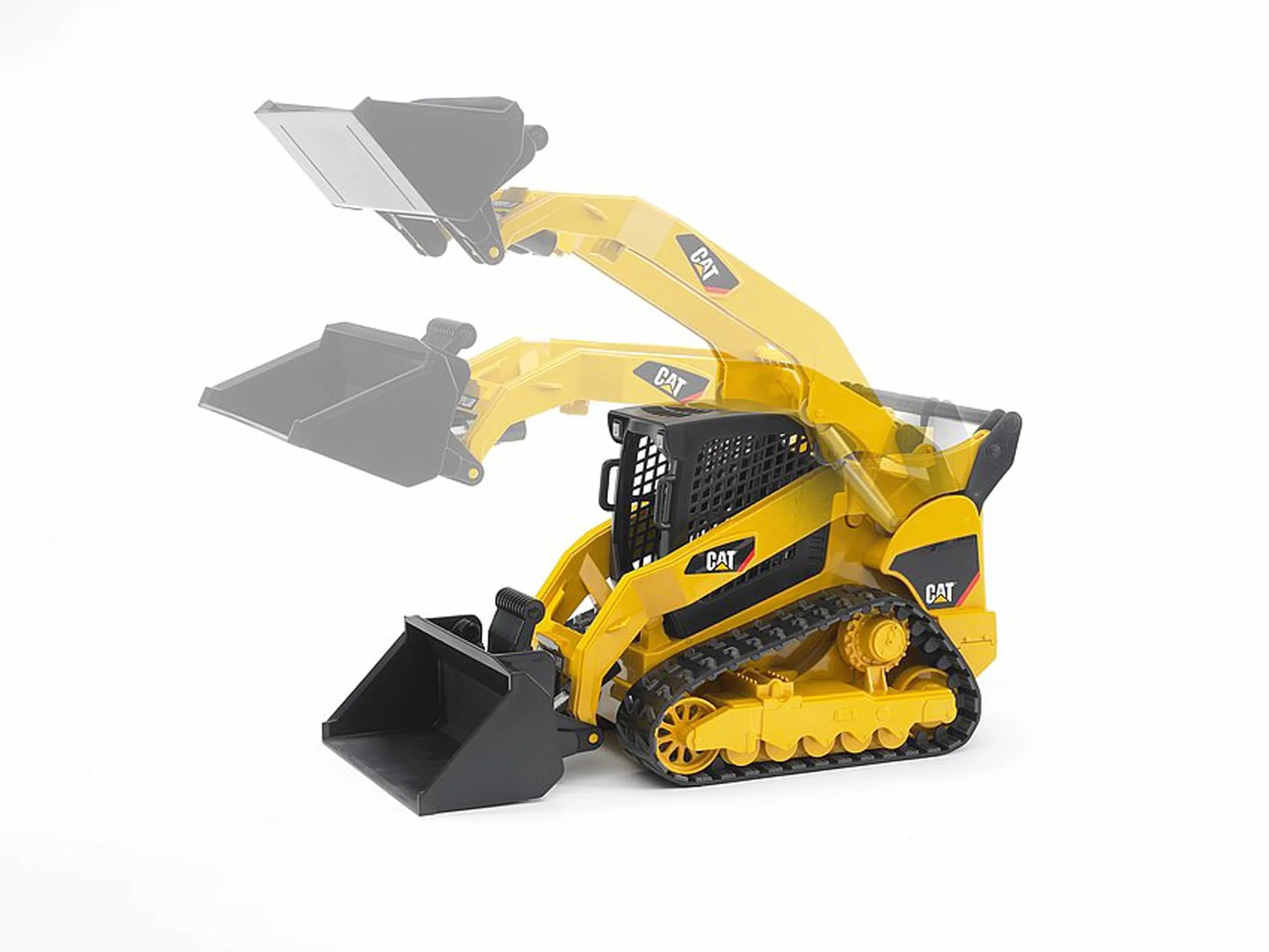 bruder 02136 - Kompaktowa ładowarka gąsienicowa Cat z przednim adapterem - 1:16 Pojazd, Budownictwo, Ładowarka, Zabawka
