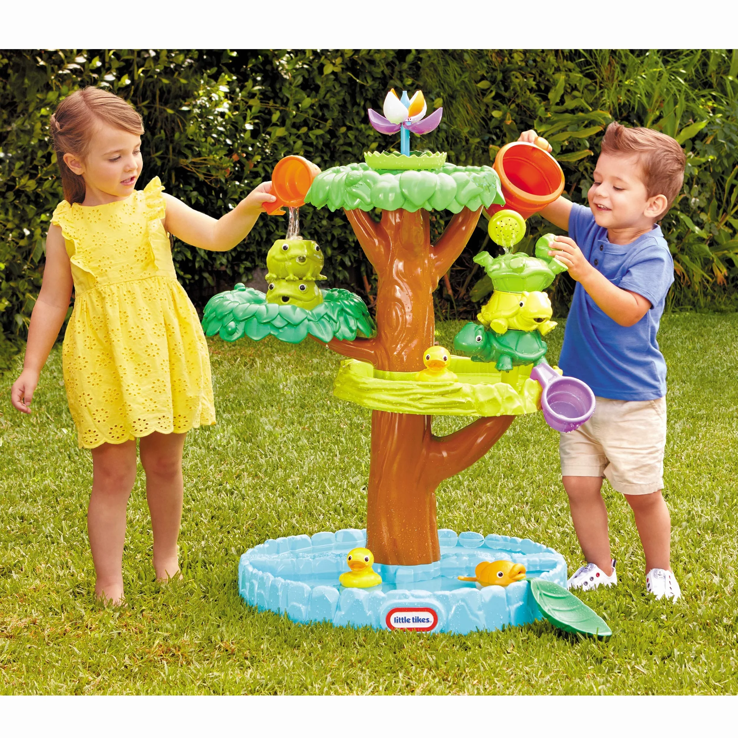 little tikes 651342M Magic Flower stół wodny – zestaw do zabawy dla dzieci – bezpieczny i przenośny – wspiera kreatywną zabawę