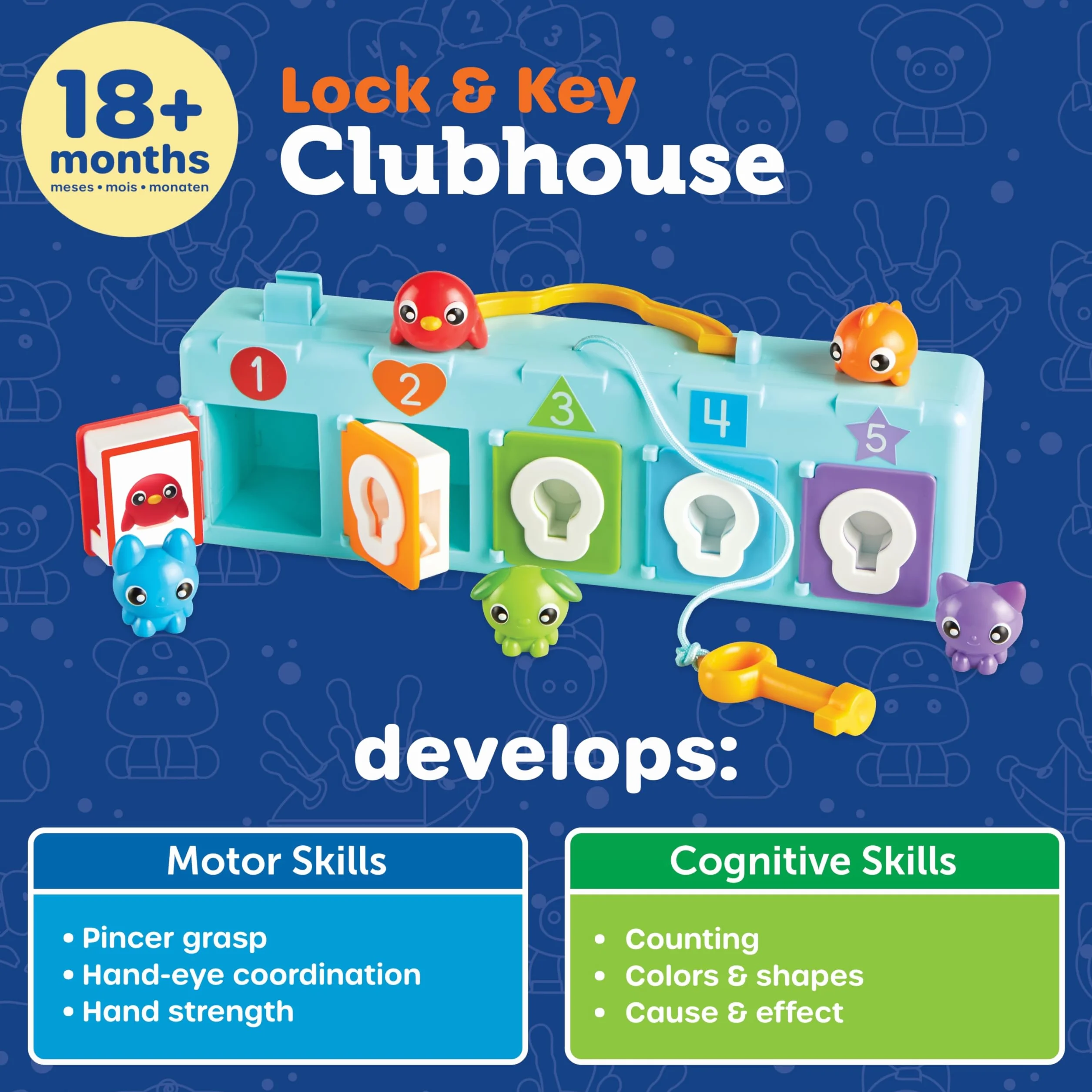 Learning Resources Zamek i klucz domek – 6 sztuk do jazdy i liczenia