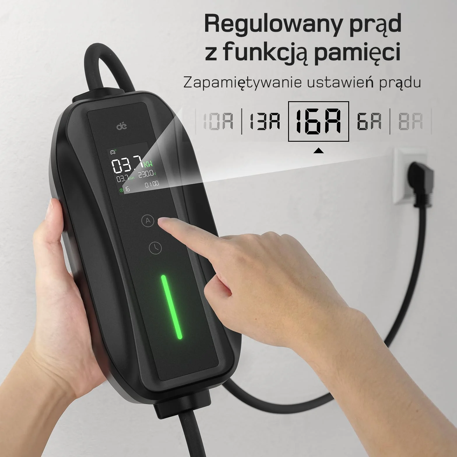 Schuko Kabel ładujący typu 2 3,68kW 1-fazowy 6m 6-16A ładowarka EV