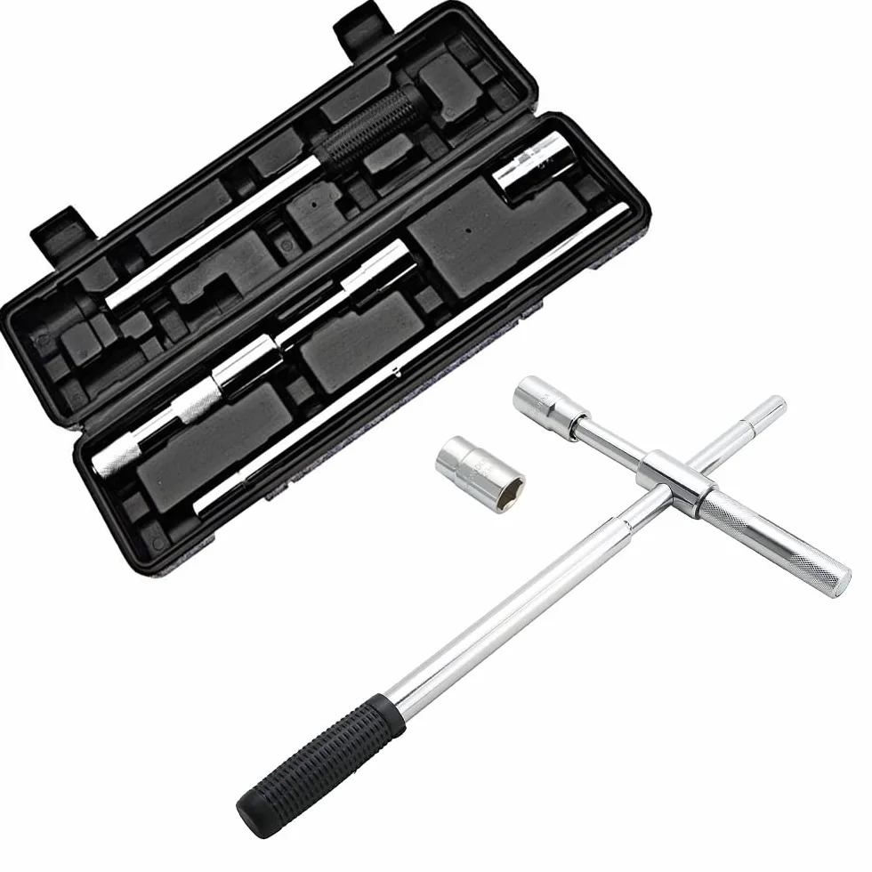 Klucz Do Zdejmowania Opon Samochodowych, Ze Standardowymi Gniazdami 17/19mm 21/23mm, AntypośLizgowy, TrwałY, Chowany, Do NarzęDzi Awaryjnych W Przypadku Awarii Opon Samochodowych/Van/CiężArowych