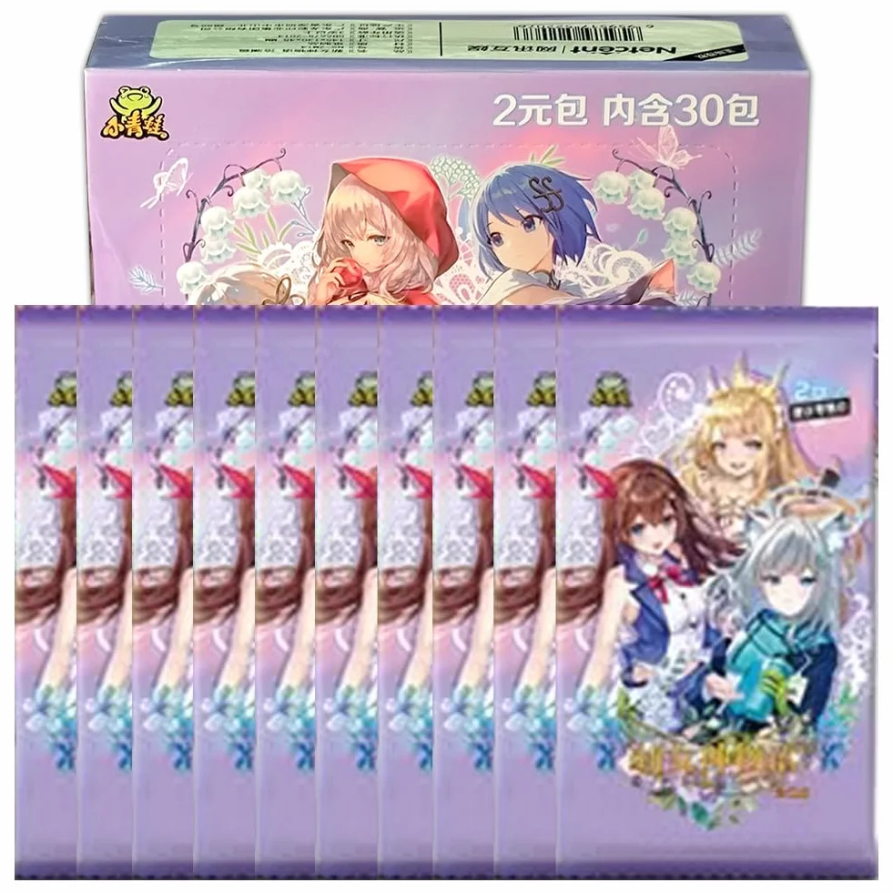 Goddess Story Waifu Cards 2YUAN14, pudełko na karty kolekcjonerskie anime, postaci z gry Erogenous Girl Goddess Cards (2-14 10 opakowań)