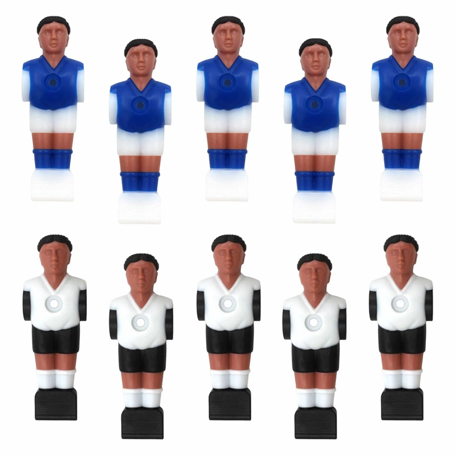 2 zestaw 10 x piłkarzyki męskie piłkarzyki piłkarskie piłkarze piłkarze figurki, 37 x 110 mm
