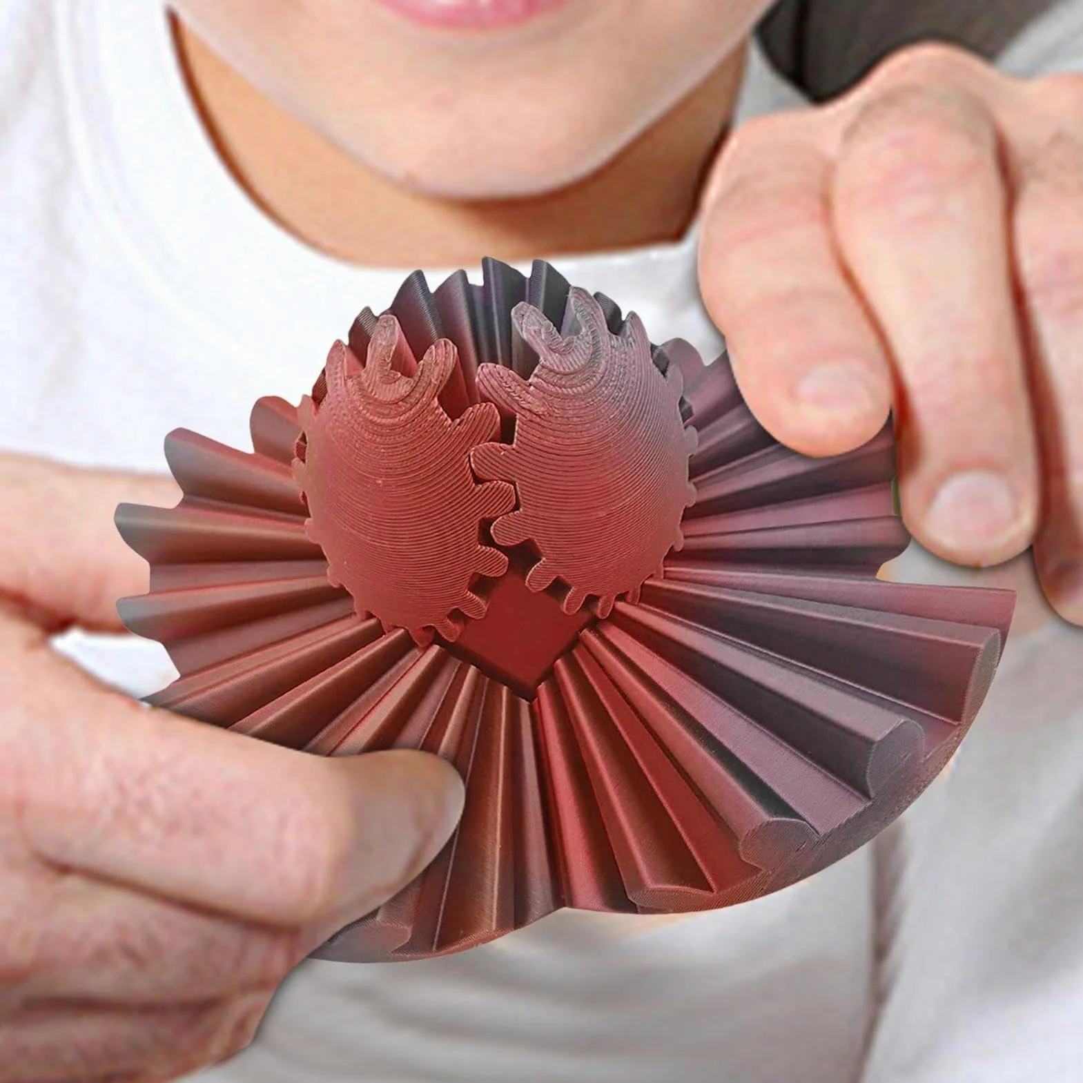 Gear Ball Fidget Zabawka Gear Ball z nadrukiem 3D, spin, z nadrukiem 3D, redukuje stres, zabawka fidget dla dorosłych i dzieci od 6 lat