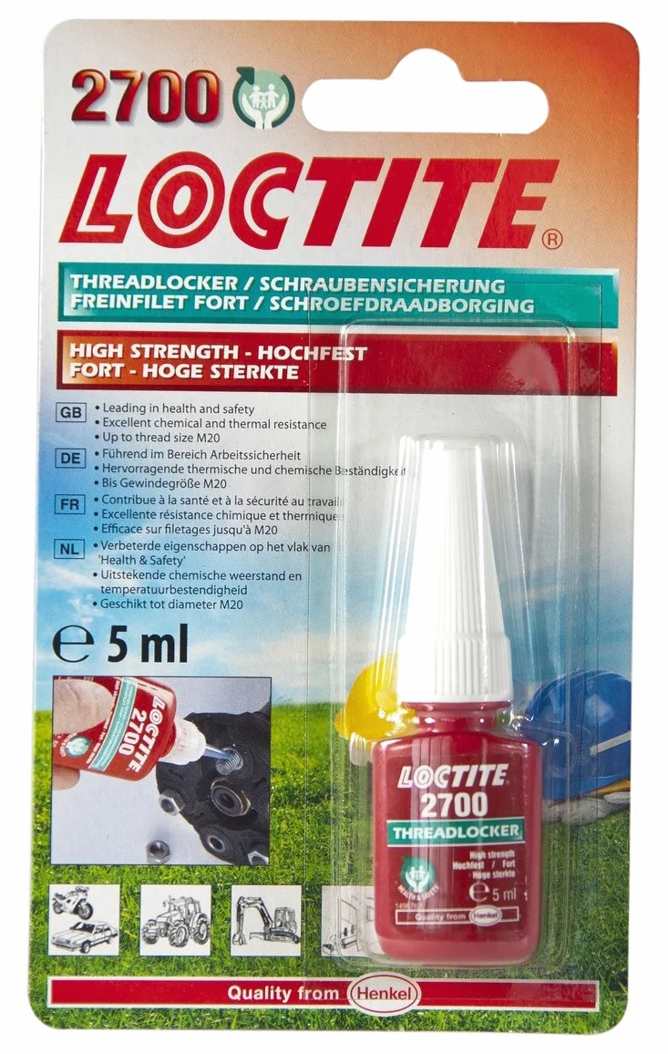 Henkel 2700/5/1 Loctite Health i Safety Threadlocker, wysoka wytrzymałość, 5 ml