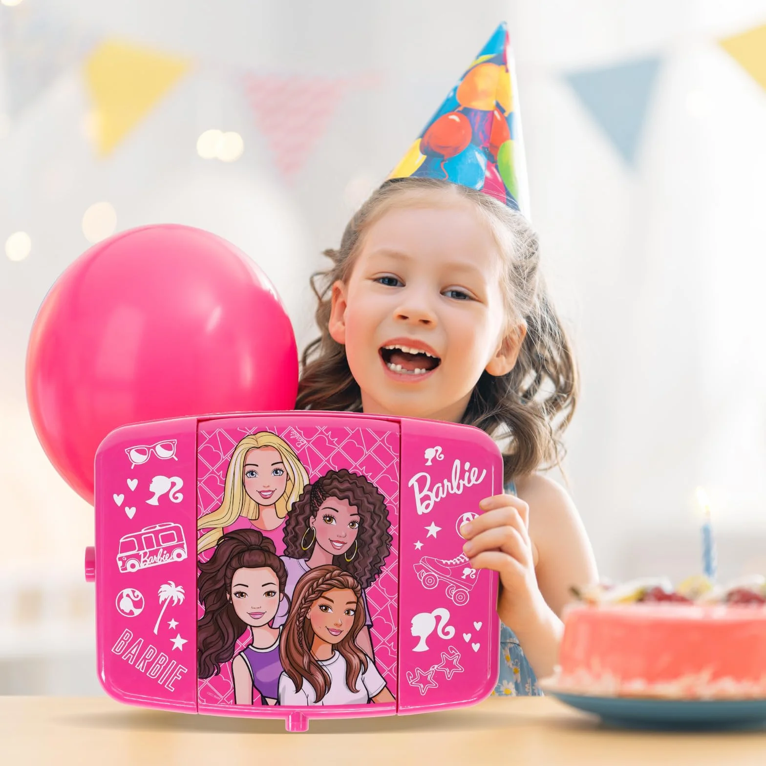 Barbie Zestaw Makijażu z Podświetlanym Lustrem i Lakierem
