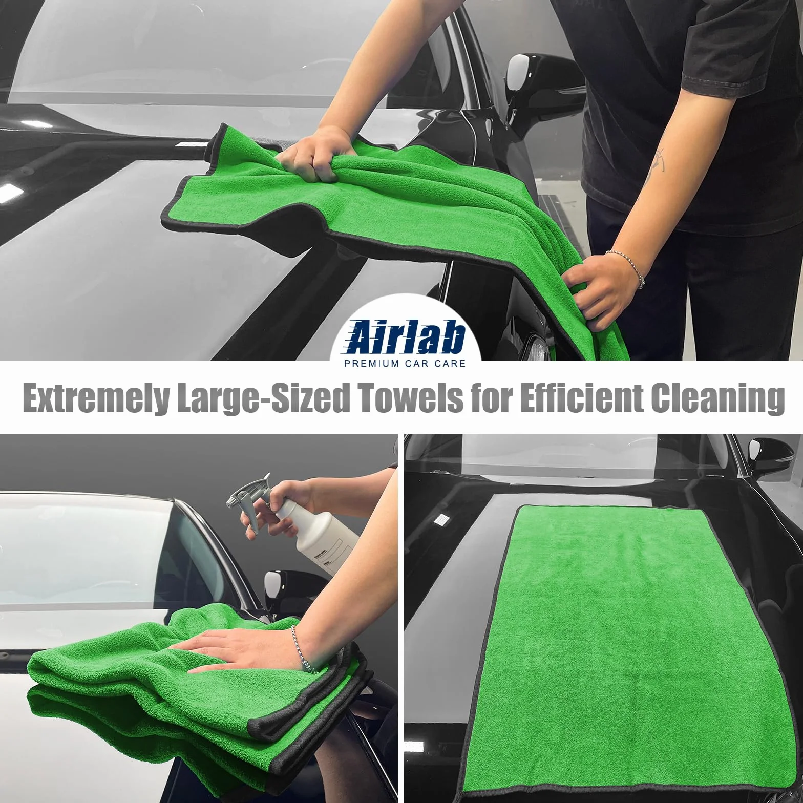 Airlab Ręcznik do Suszenia Samochodu 90 x 60 cm XXL Mikrofibra Ultra Chłonny