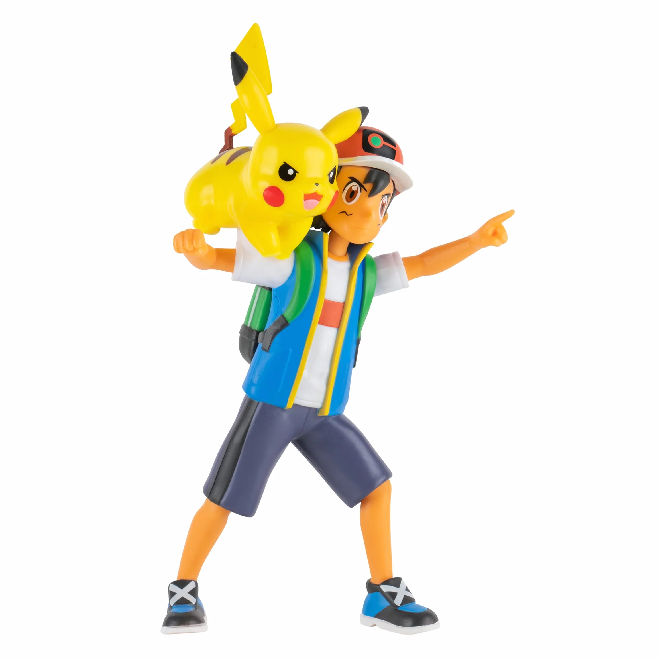 Pokemon Figurka 11 cm Ash & Pikachu - Pokémon Figury - Najnowsza 2022 - Oficjalnie licencjonowana zabawka Pokemon