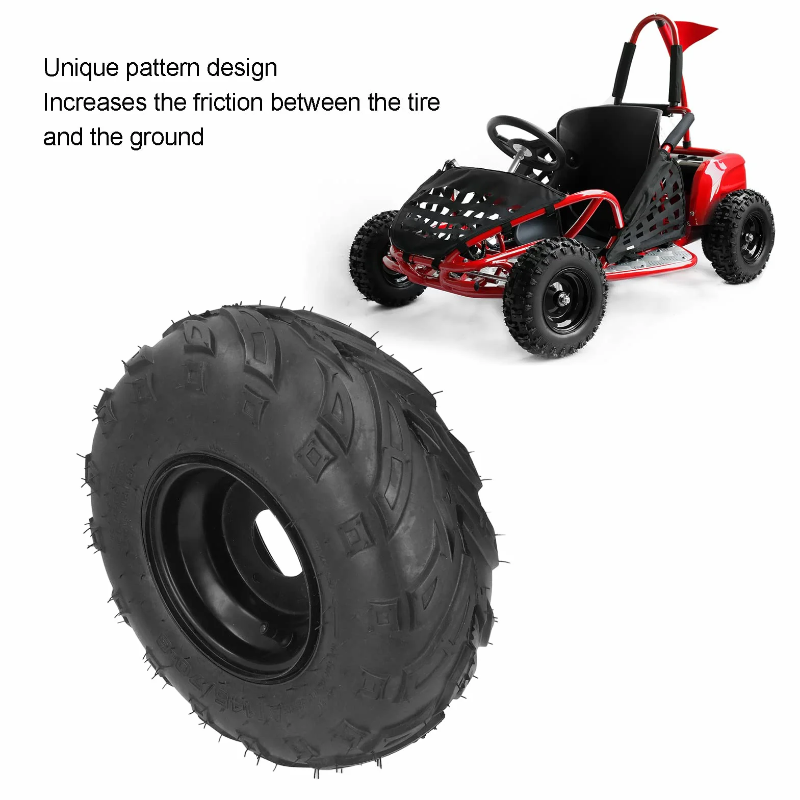 Opona Bezdętkowa ATV 145/70-6 Go Kart z 6-calową gumową obręczą do Gokartów UTV Quad Bike
