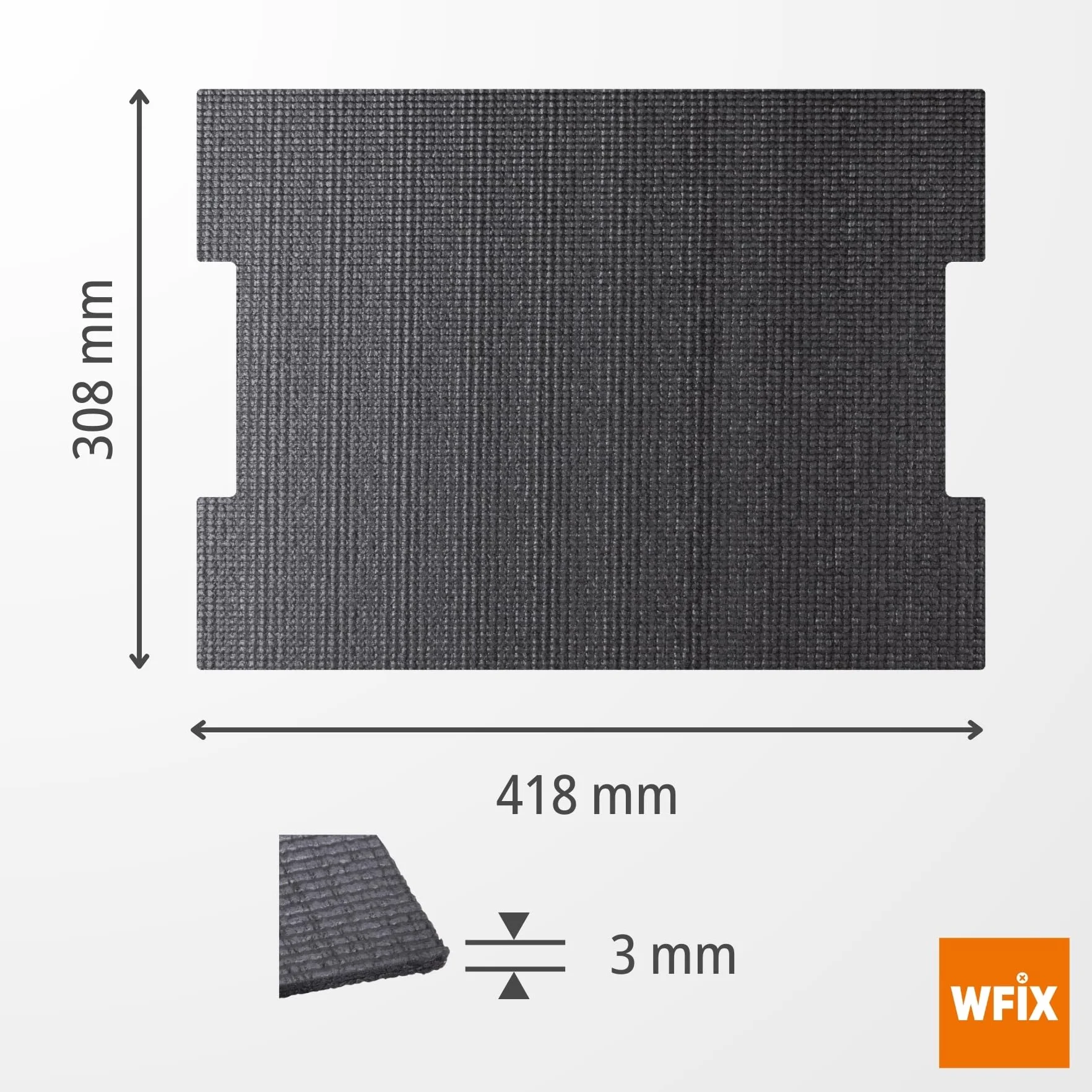 WFix 2 x mata antypoślizgowa kompatybilna z Sortimo & Bosch? Professional L?BOXX?102/136?G4 miękka gumowana pianka, 418 308 3 mm, antypoślizgowa, amortyzująca STO d, łatwa do czyszczenia