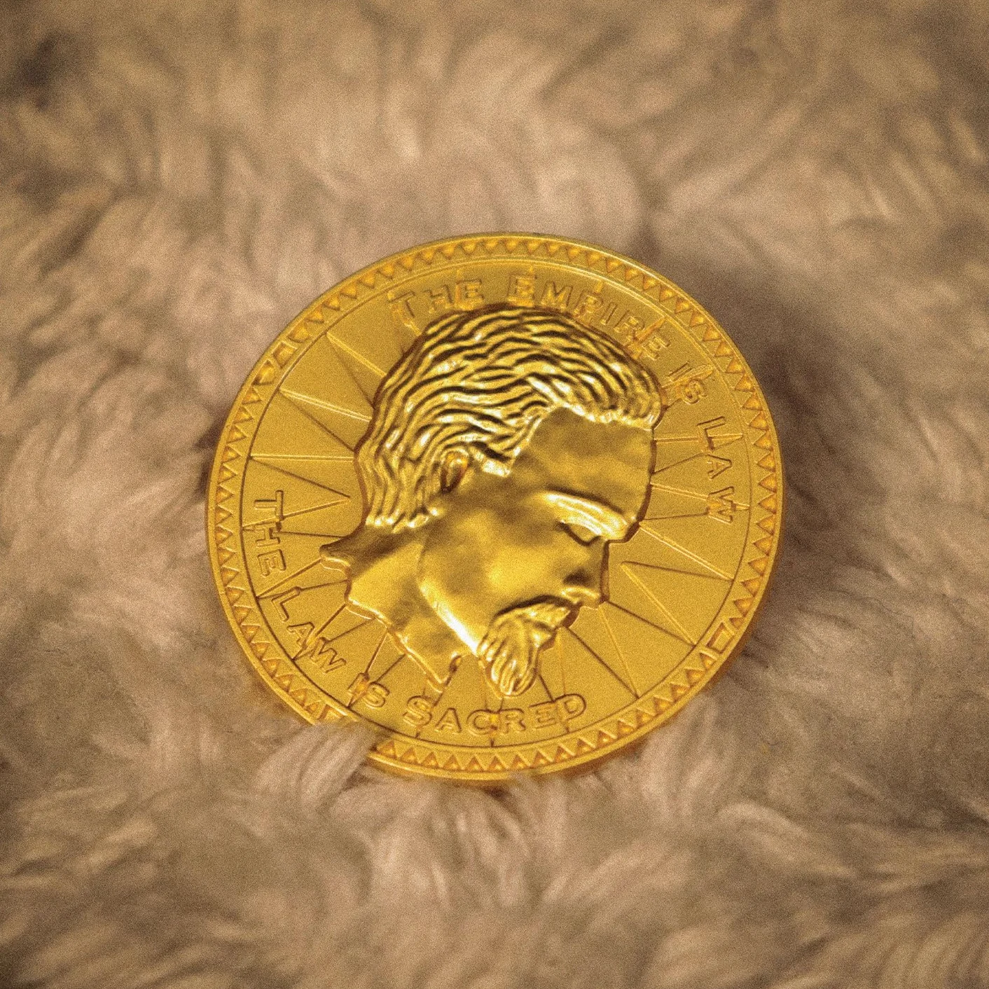 FaNaTtik The Elder Scrolls Collectors Replika Monety Septim – Specjalna Edycja Misty Gold, Indywidualnie Numerowana Sztuka, Oficjalny Produkt Skyrim (38mm)