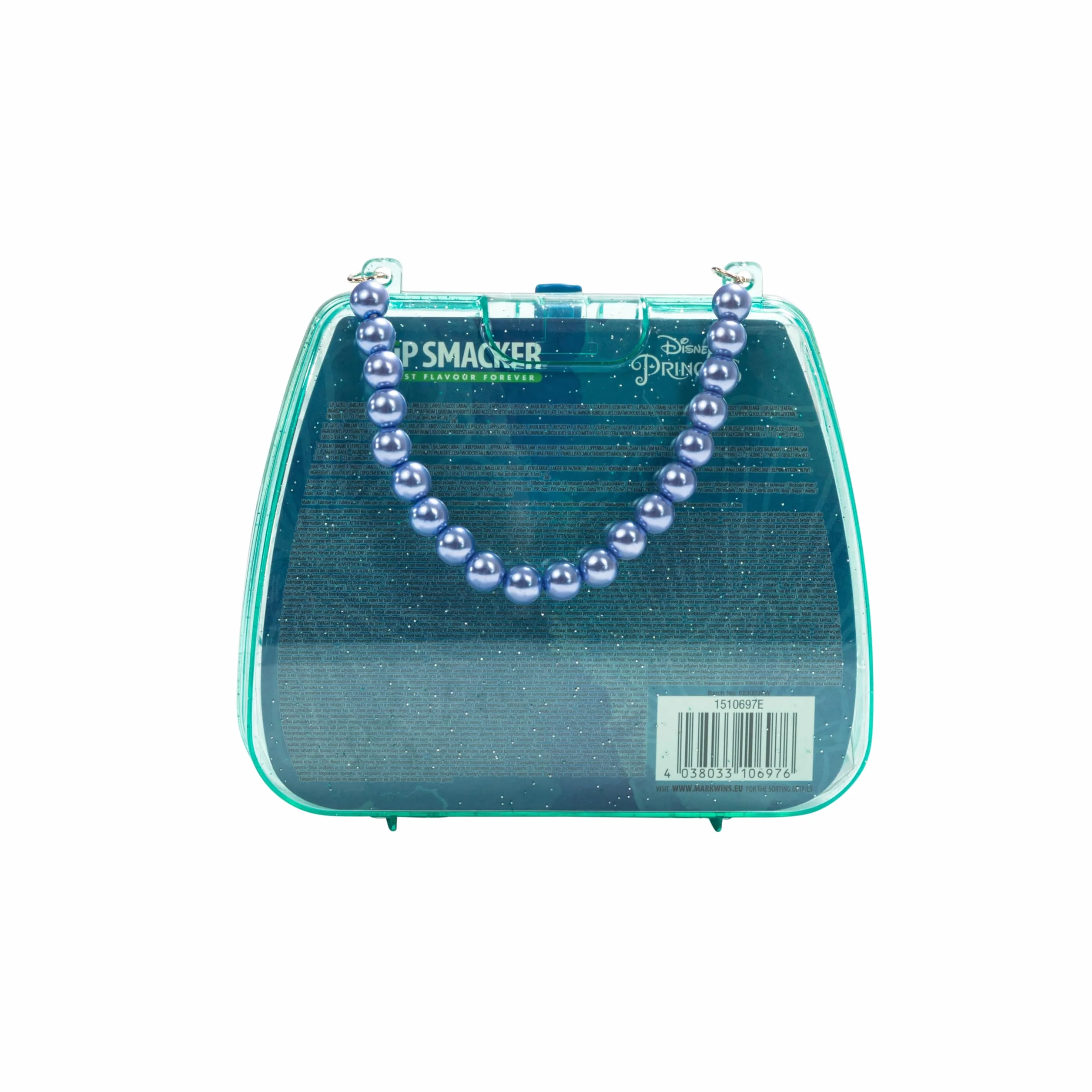 Lip Smacker Princess Ariel Mini Tote Bag, Bezpieczny w Użyciu Zestaw Upominkowy do Makijażu dla Dzieci, do Makijażu Twarzy, Ust i Paznokci Wraz z Akcesoriami Kosmetycznymi dla Wyglądu Księżniczki