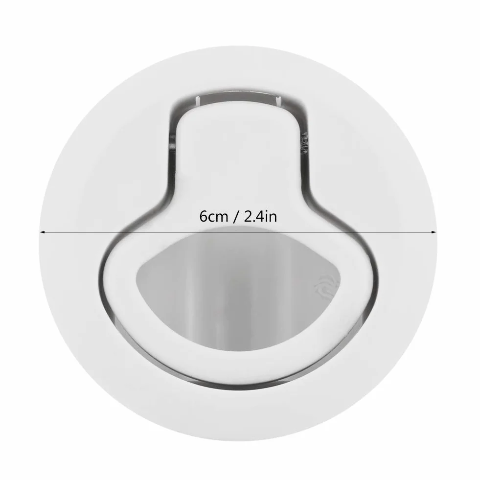 Zamki do drzwi łodzi, uniwersalne plastikowe zamknięcie zatrzaskowe 6 cm, zamknięcie zatrzaskowe do klapy drucianej do 1,8-calowego kampera i jatcha (białe)