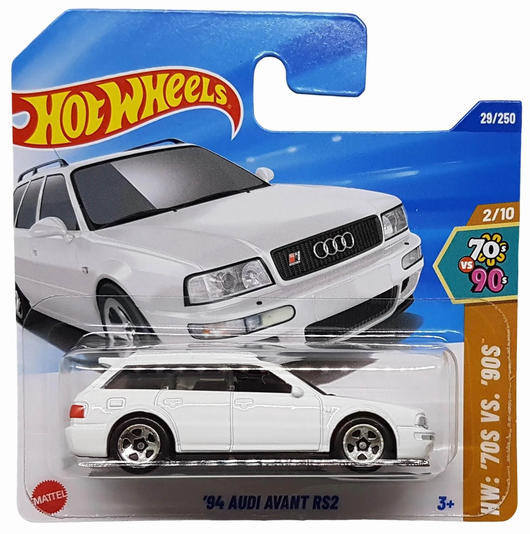 Hot Wheels 94 Audi Avant RS2 HW: '70S VS '90S 2/10 (29/250) HYX60 Short Card 2025 + Short Card Protector