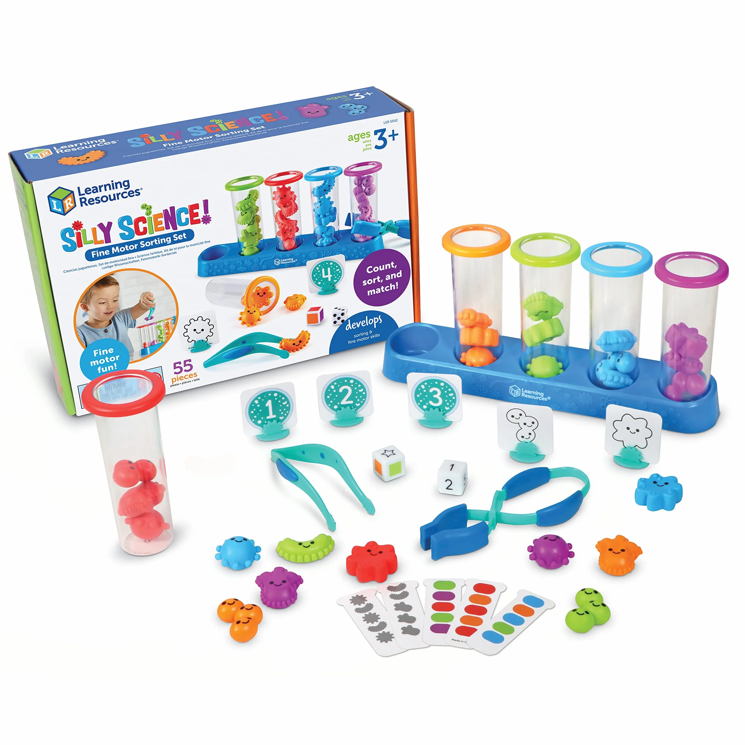 Learning Resources Glupie Nauka! Dobrze Silnik Sortowanie 55-Kawalki Zestaw